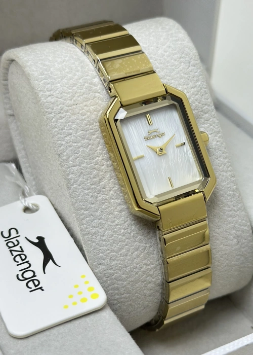 Slazenger Altın Renk Su Geçirmez Çelik Kordon Kadın Kol Saati ILK.6955