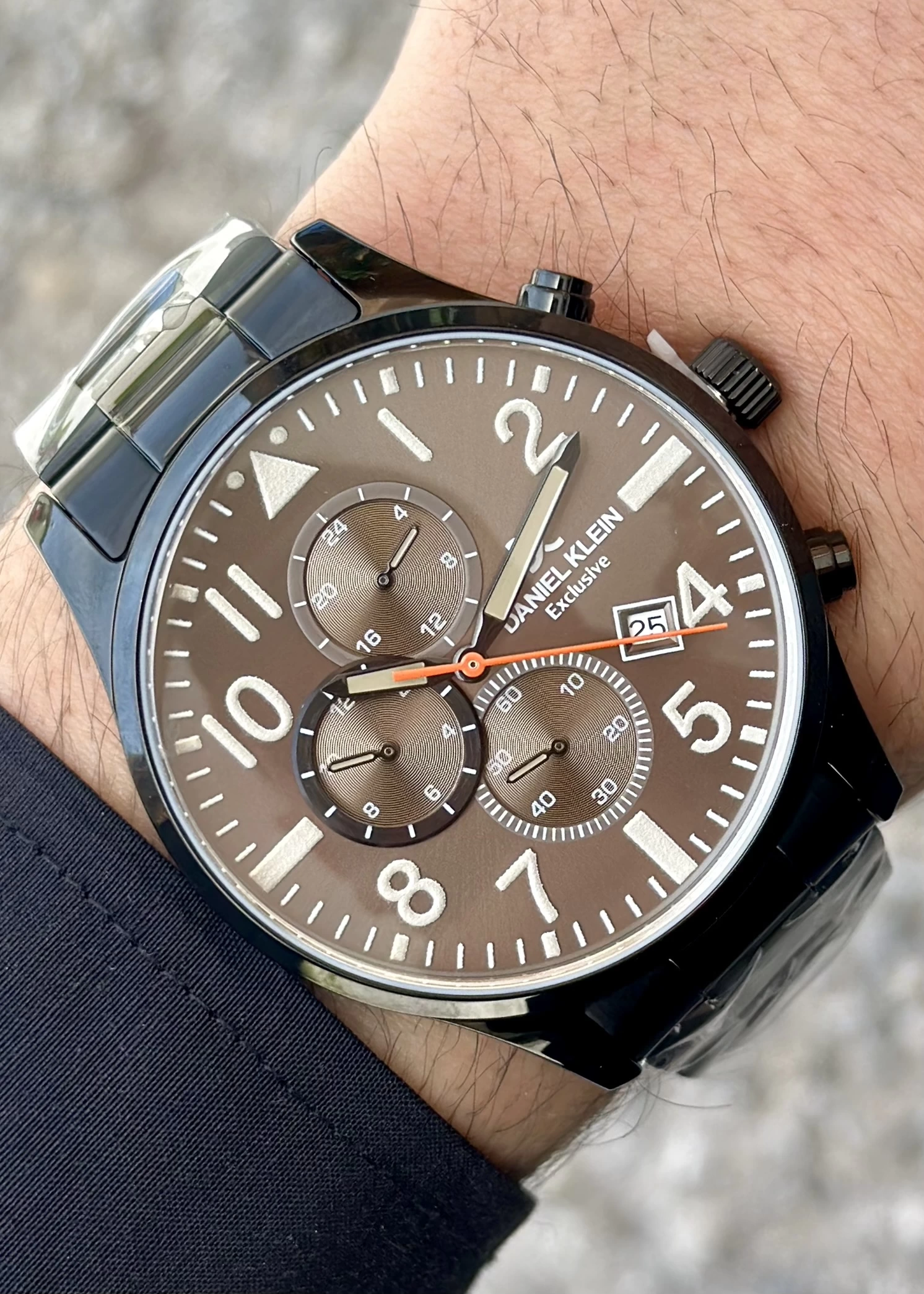 Daniel Klein Çelik Kordon Fonksiyonlu Siyah Erkek Kol Saati