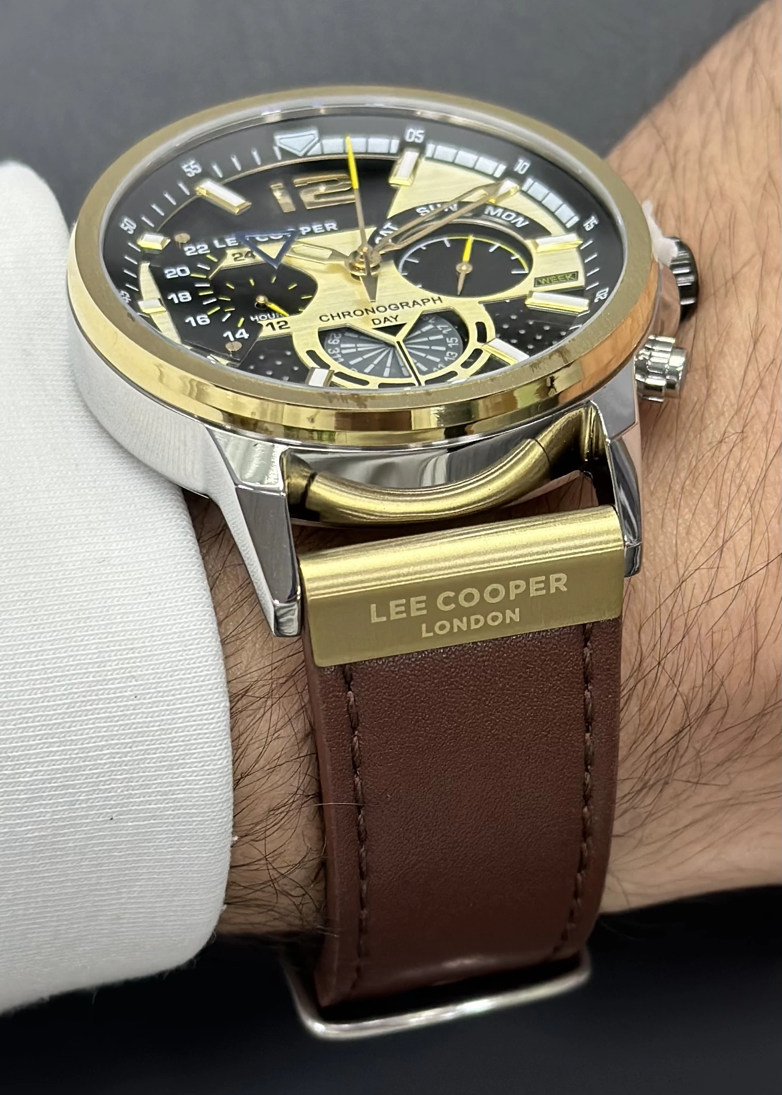 Lee Cooper Orijinal 2 Yıl Garantili Su Geçirmez Deri Kordon Fonksiyonlu Erkek Kol Saati