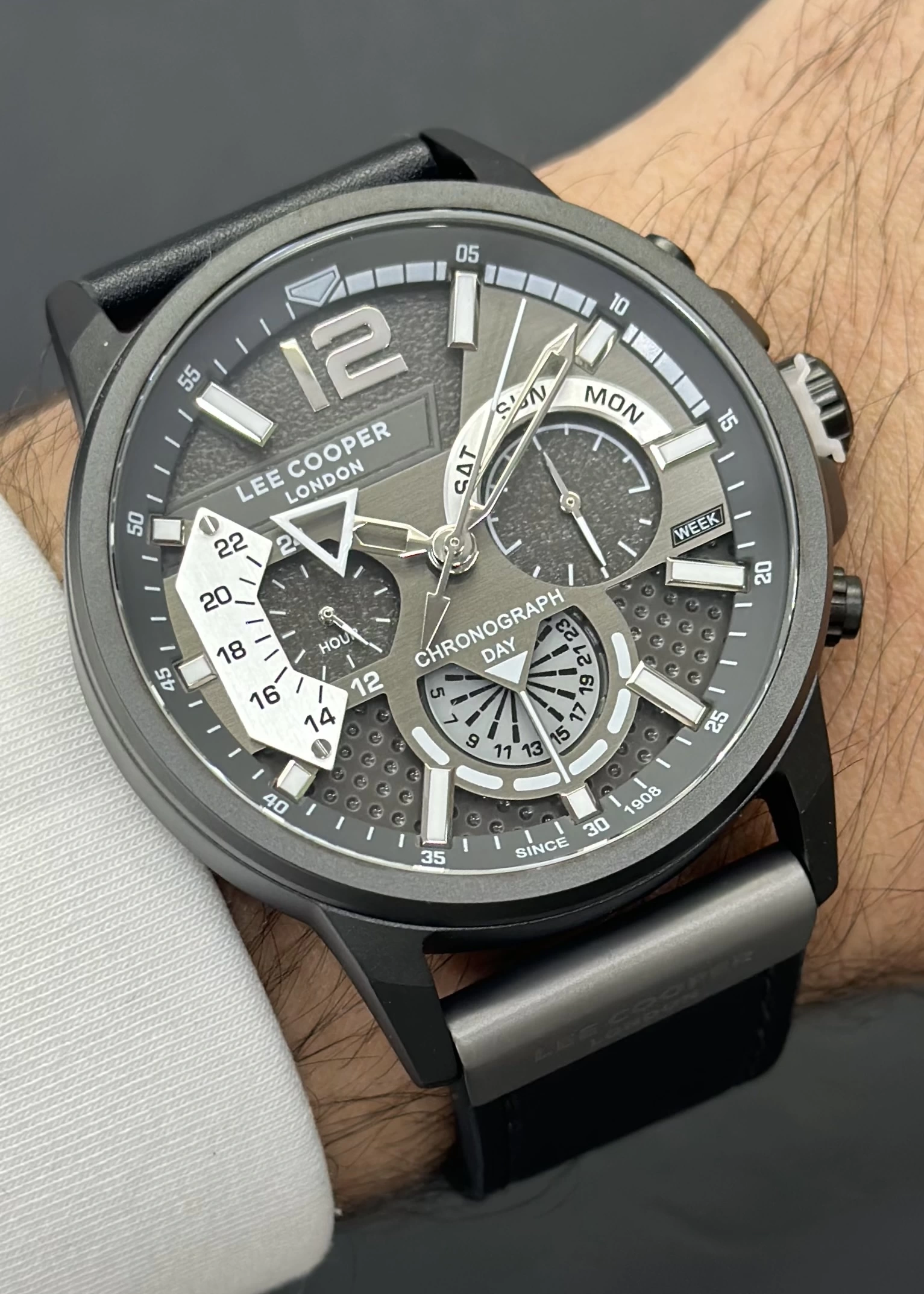 Lee Cooper Orijinal 2 Yıl Garantili Su Geçirmez Deri Kordon Fonksiyonlu Erkek Kol Saati