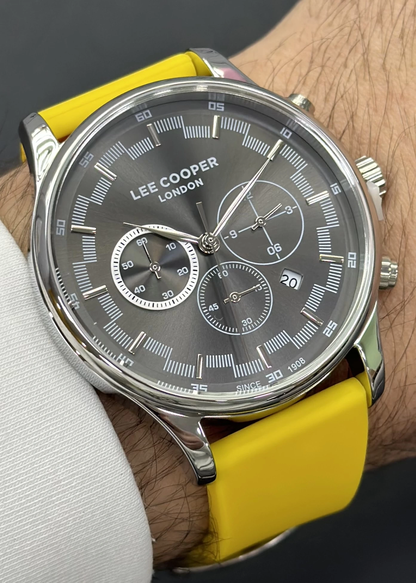 Lee Cooper Orijinal 2 Yıl Garantili Su Geçirmez Silikon Kordon Fonksiyonlu Erkek Kol Saati