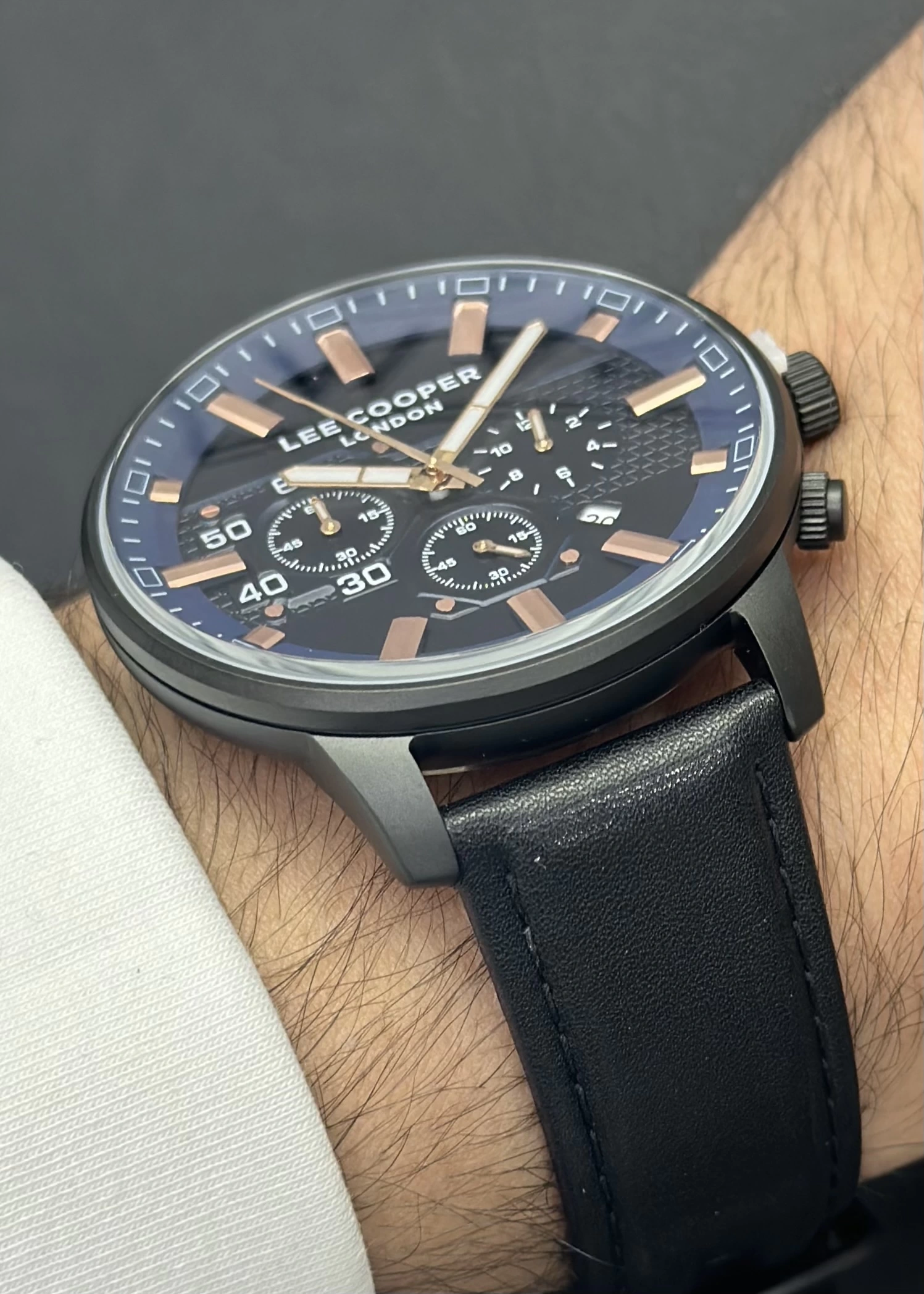 Lee Cooper Orijinal 2 Yıl Garantili Su Geçirmez Deri Kordon Fonksiyonlu Erkek Kol Saati