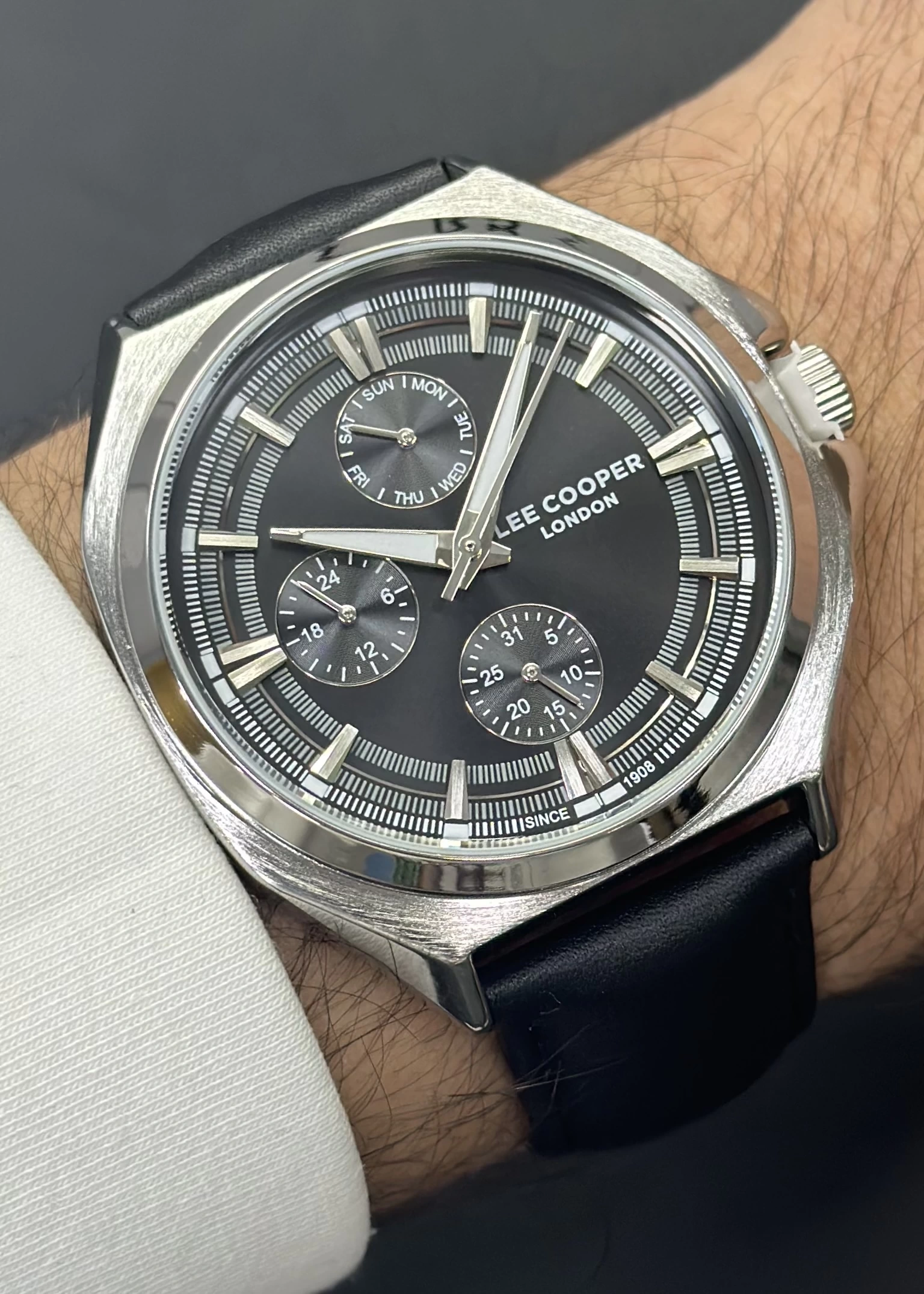 Lee Cooper Orijinal 2 Yıl Garantili Su Geçirmez Deri Kordon Fonksiyonlu Erkek Kol Saati