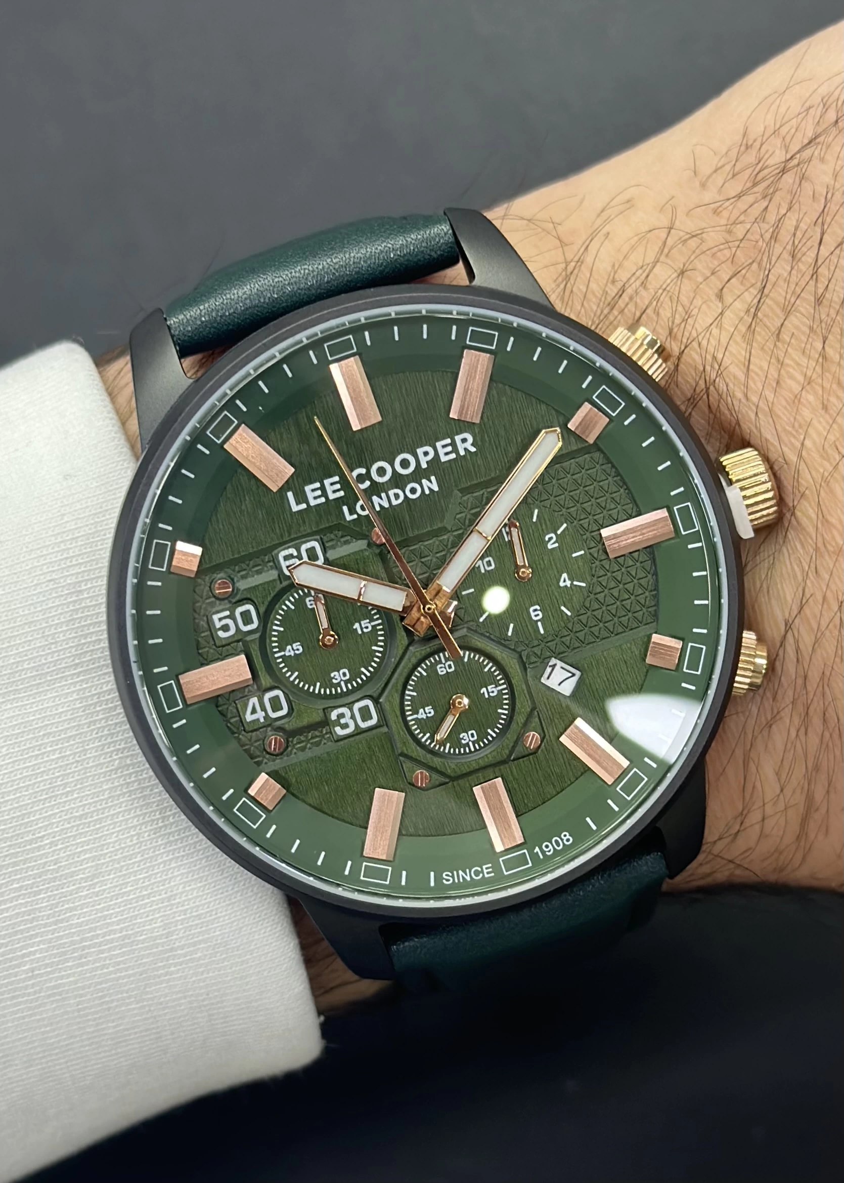 Lee Cooper Orijinal 2 Yıl Garantili Su Geçirmez Deri Kordon Fonksiyonlu Erkek Kol Saati