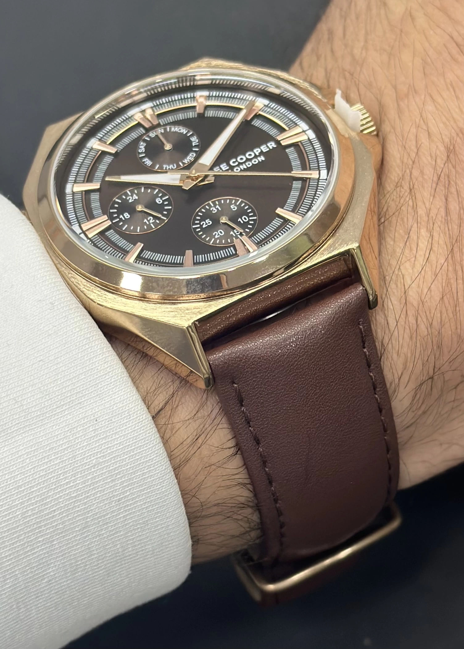 Lee Cooper Orijinal 2 Yıl Garantili Su Geçirmez Deri Kordon Fonksiyonlu Erkek Kol Saati