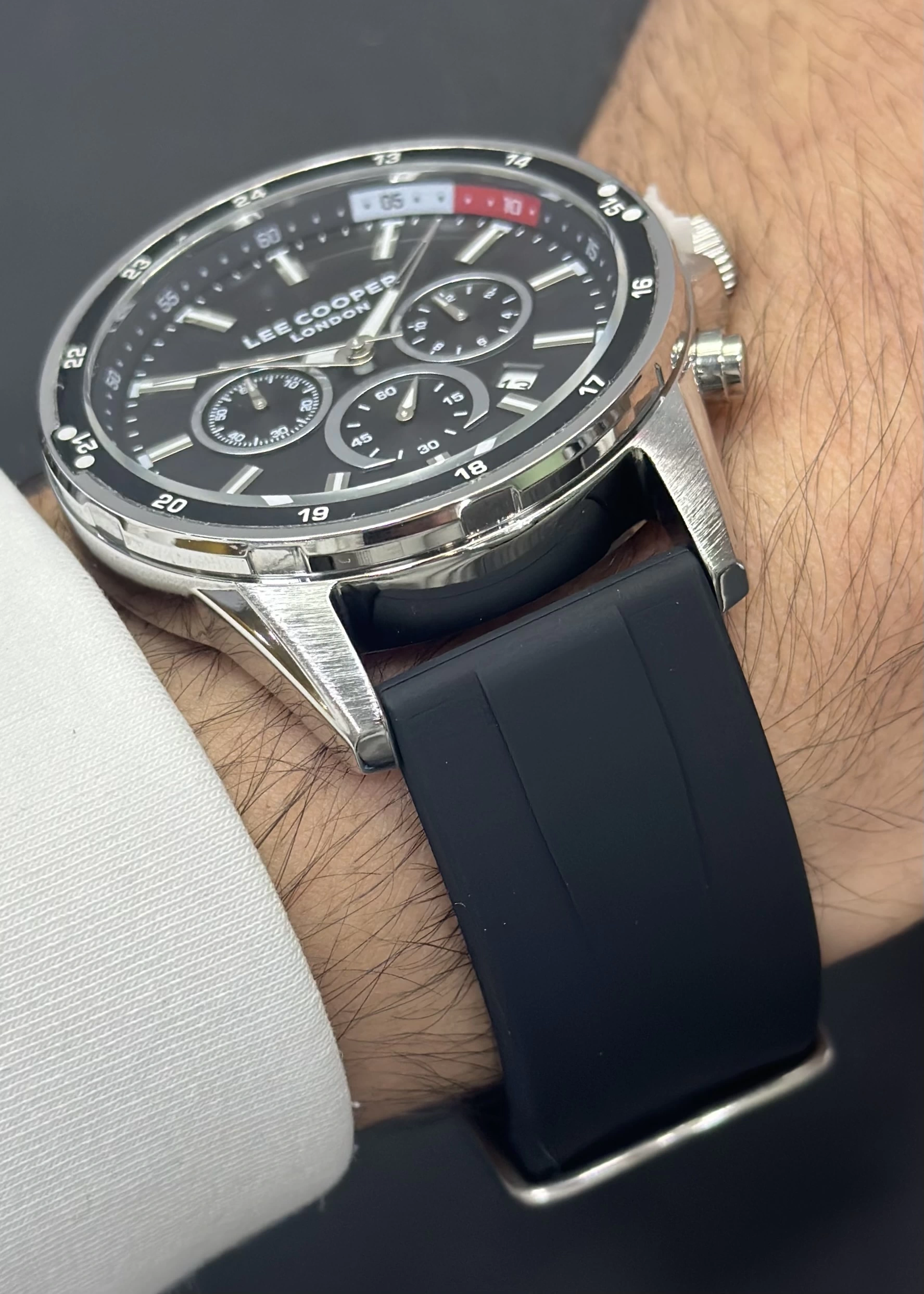 Lee Cooper Orijinal 2 Yıl Garantili Su Geçirmez Silikon Kordon Fonksiyonlu Erkek Kol Saati