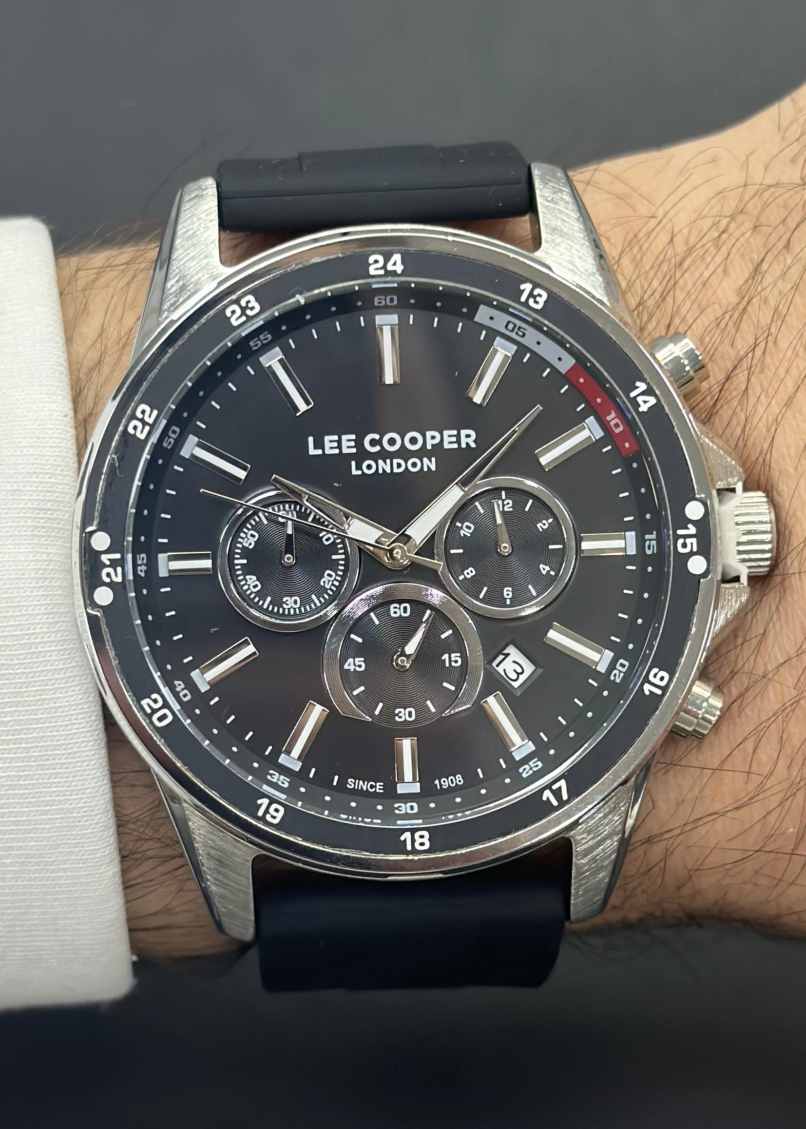 Lee Cooper Orijinal 2 Yıl Garantili Su Geçirmez Silikon Kordon Fonksiyonlu Erkek Kol Saati