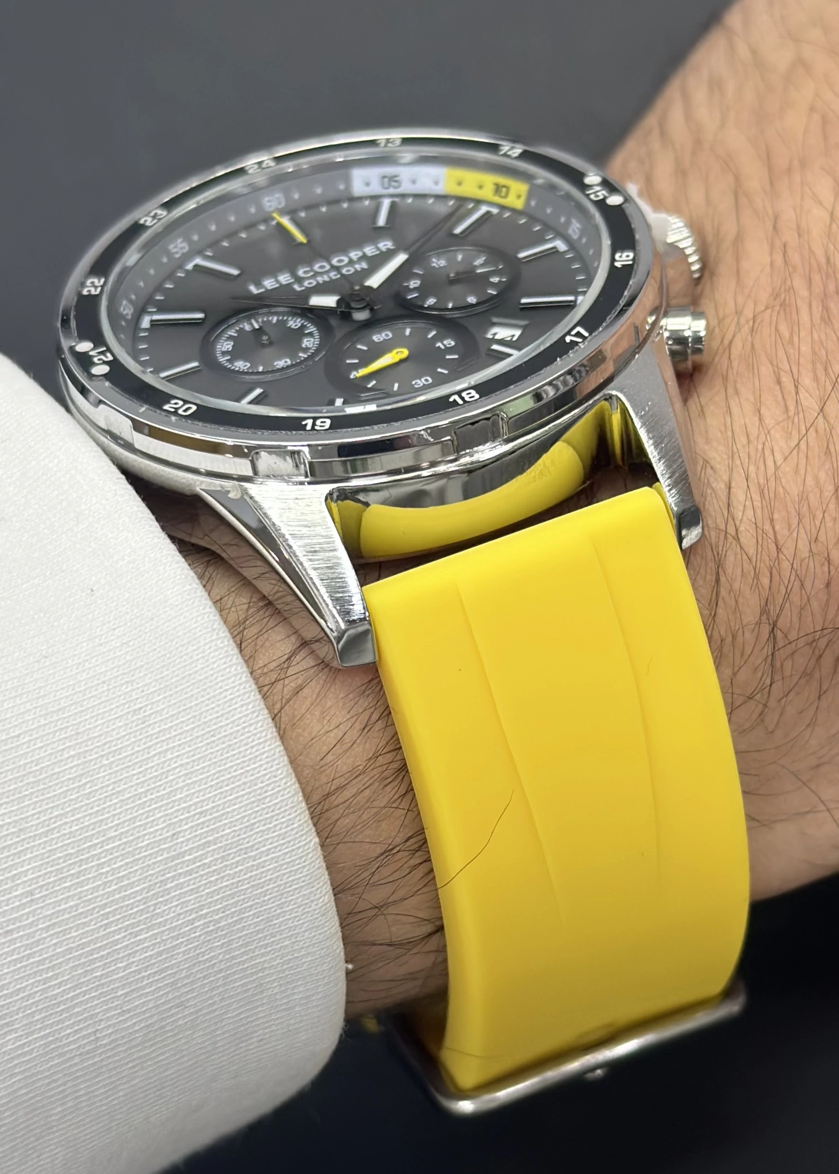 Lee Cooper Orijinal 2 Yıl Garantili Su Geçirmez Silikon Kordon Fonksiyonlu Erkek Kol Saati