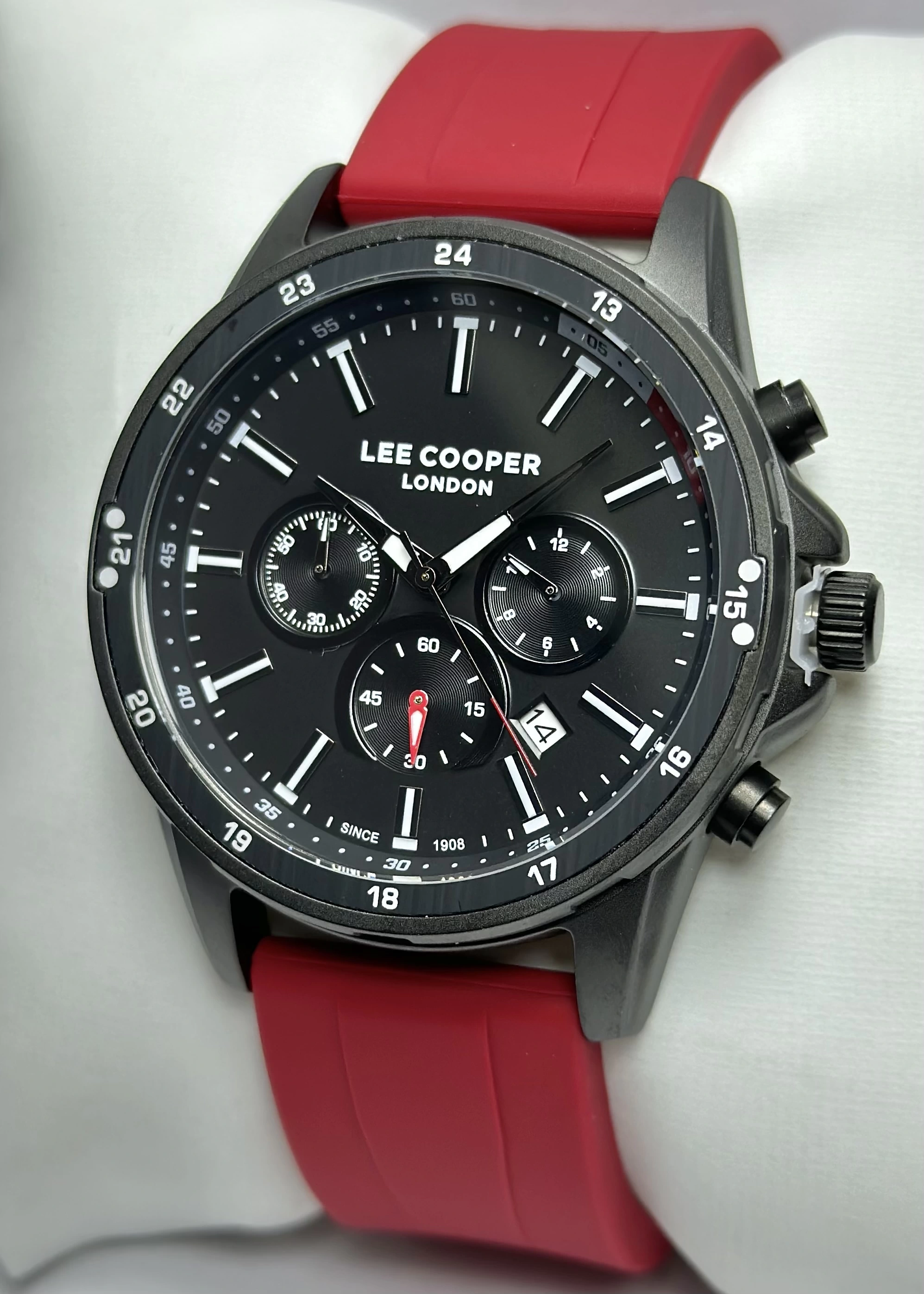 Lee Cooper Orijinal 2 Yıl Garantili Su Geçirmez Silikon Kordon Fonksiyonlu Erkek Kol Saati