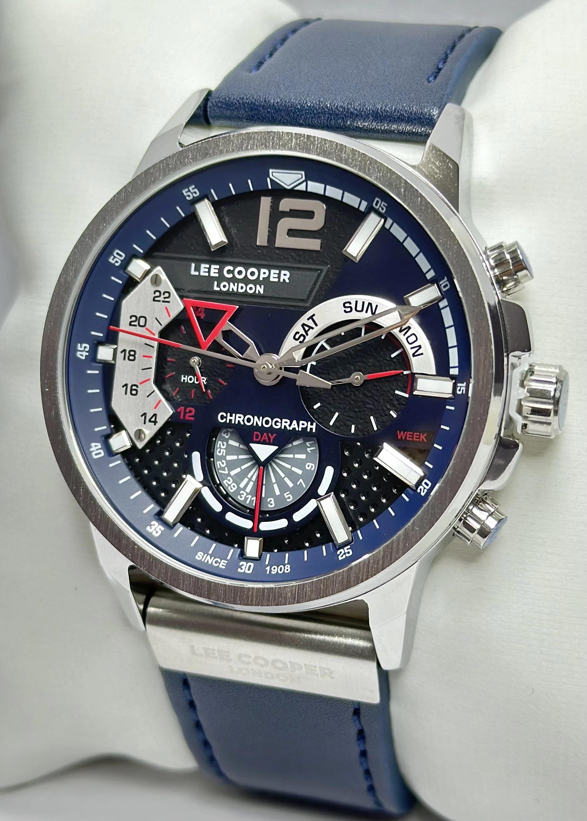 Lee Cooper Orijinal 2 Yıl Garantili Su Geçirmez Deri Kordon Fonksiyonlu Erkek Kol Saati