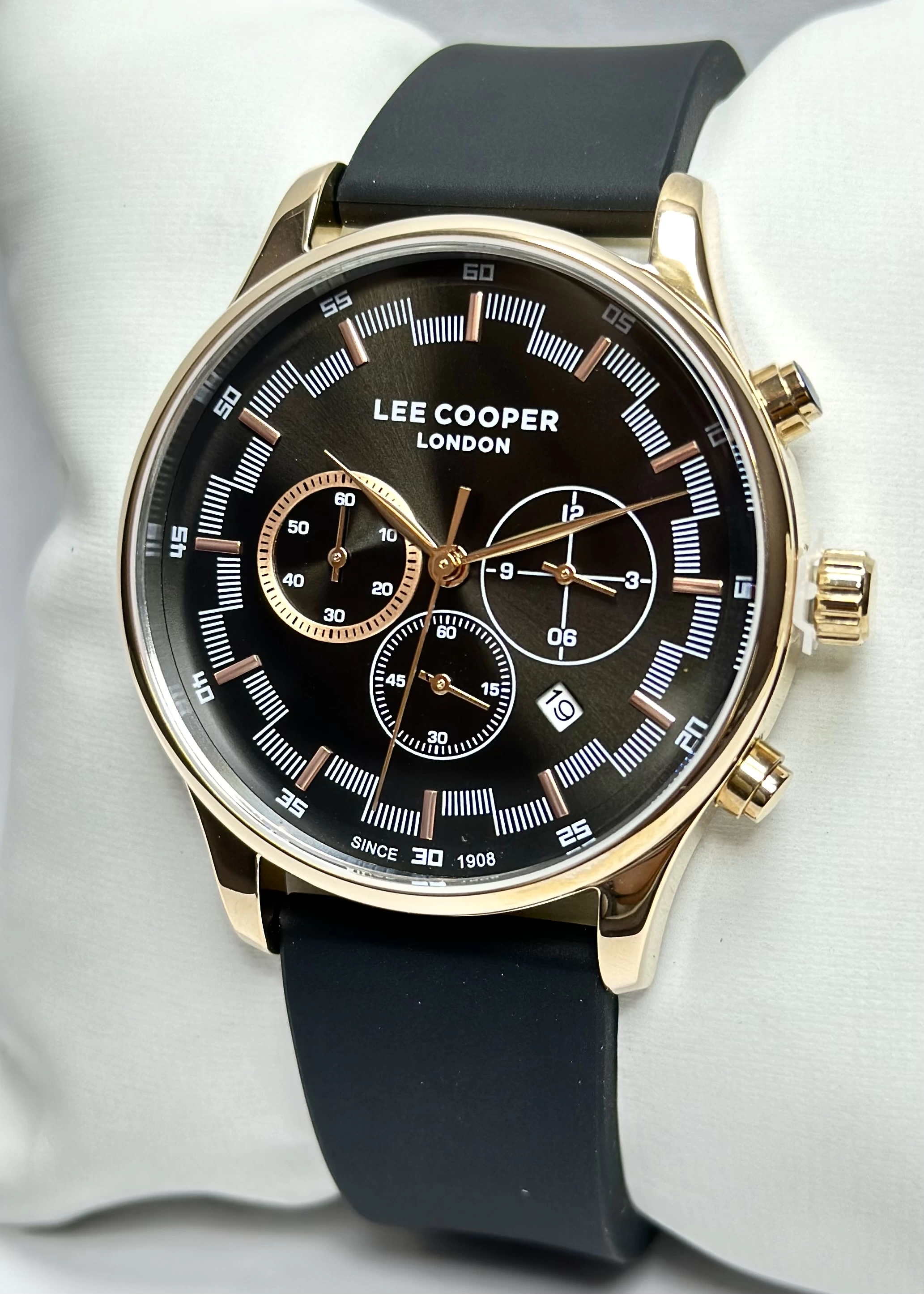 Lee Cooper Orijinal 2 Yıl Garantili Su Geçirmez Silikon Kordon Fonksiyonlu Erkek Kol Saati