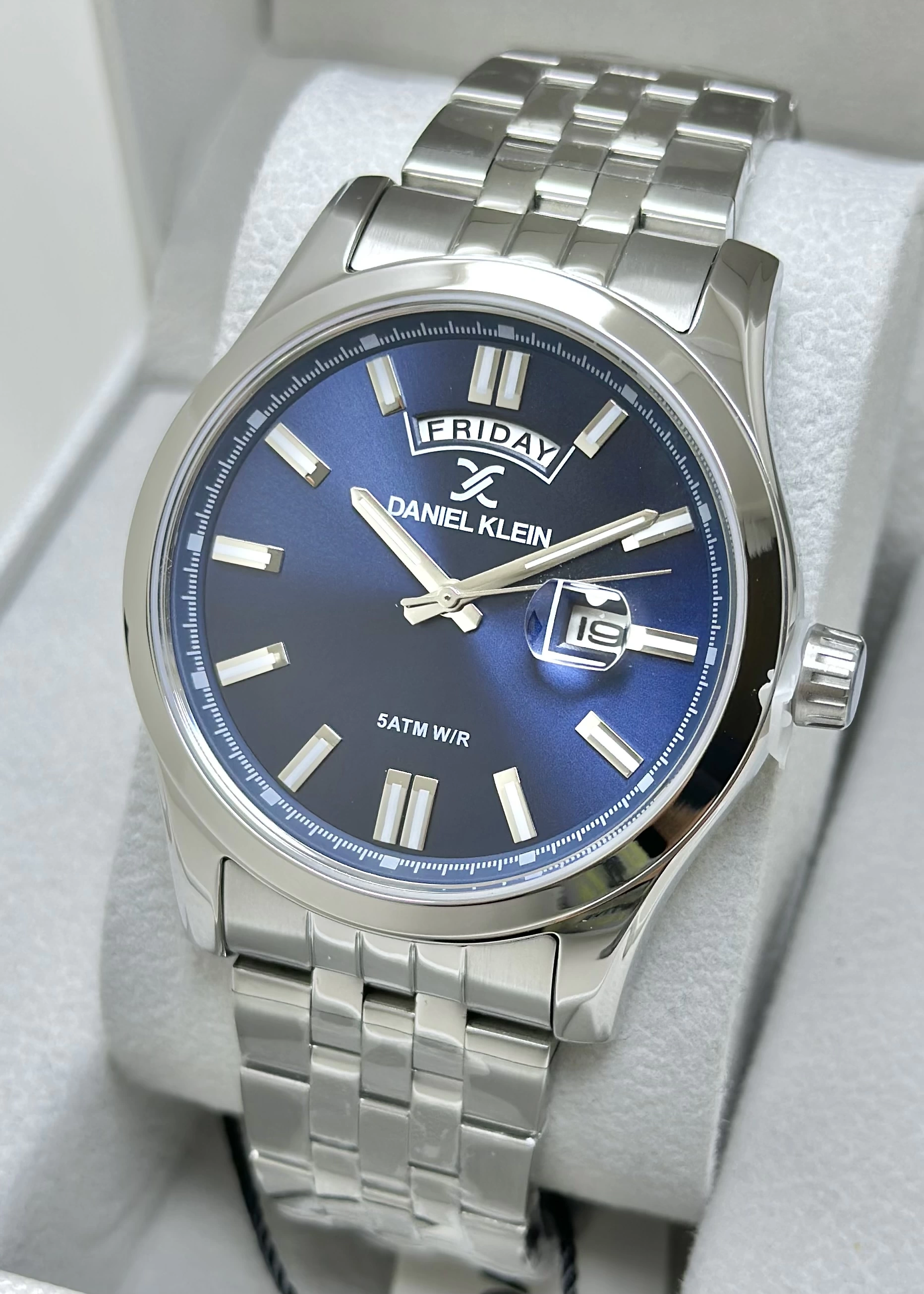 Daniel Klein Orijinal Lacivert Kadran Çelik Kordon Erkek Kol Saati ILK10768N3