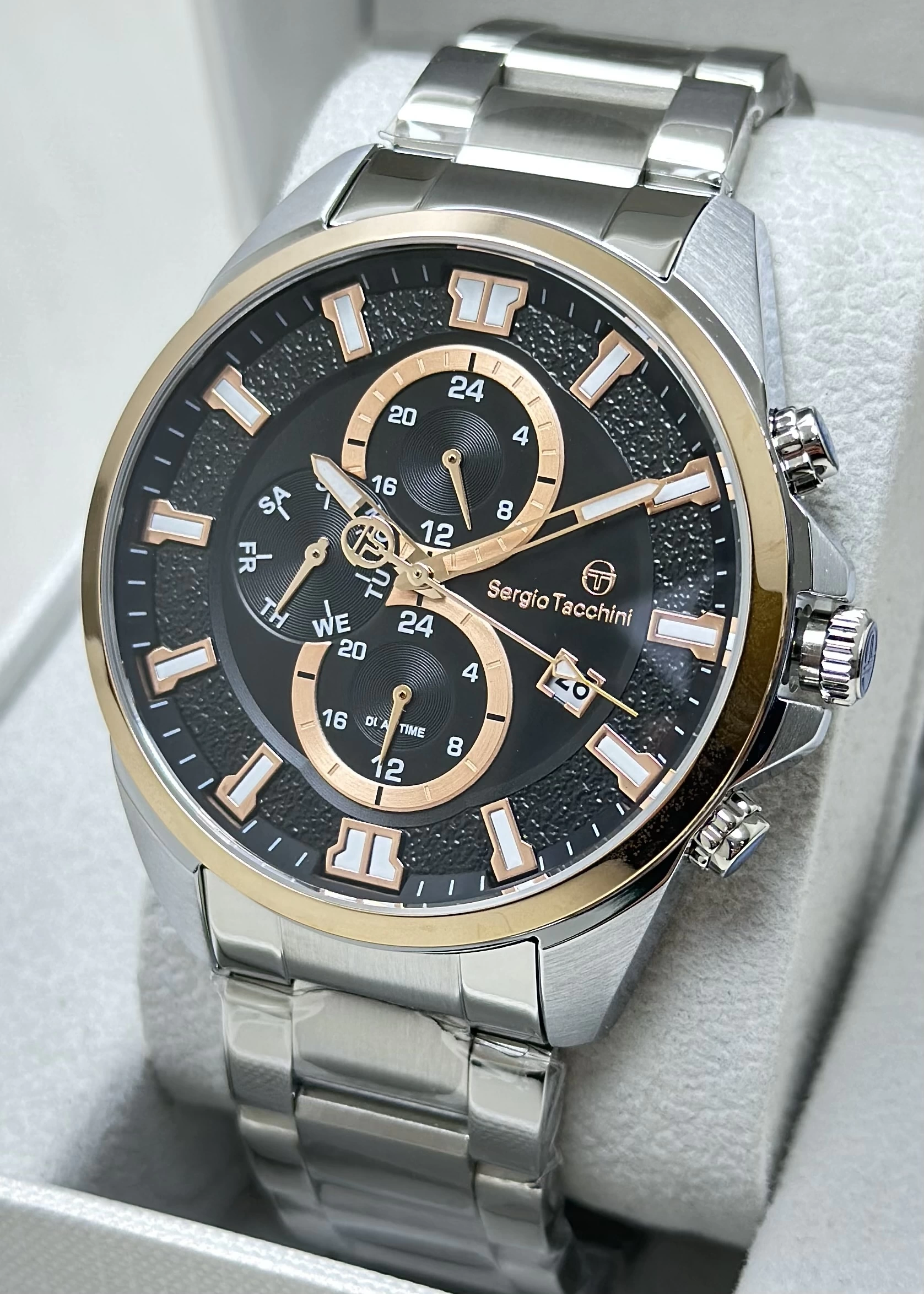 Sergio Tacchini Metal Kordon Foknsiyonlu Erkek Kol Saati