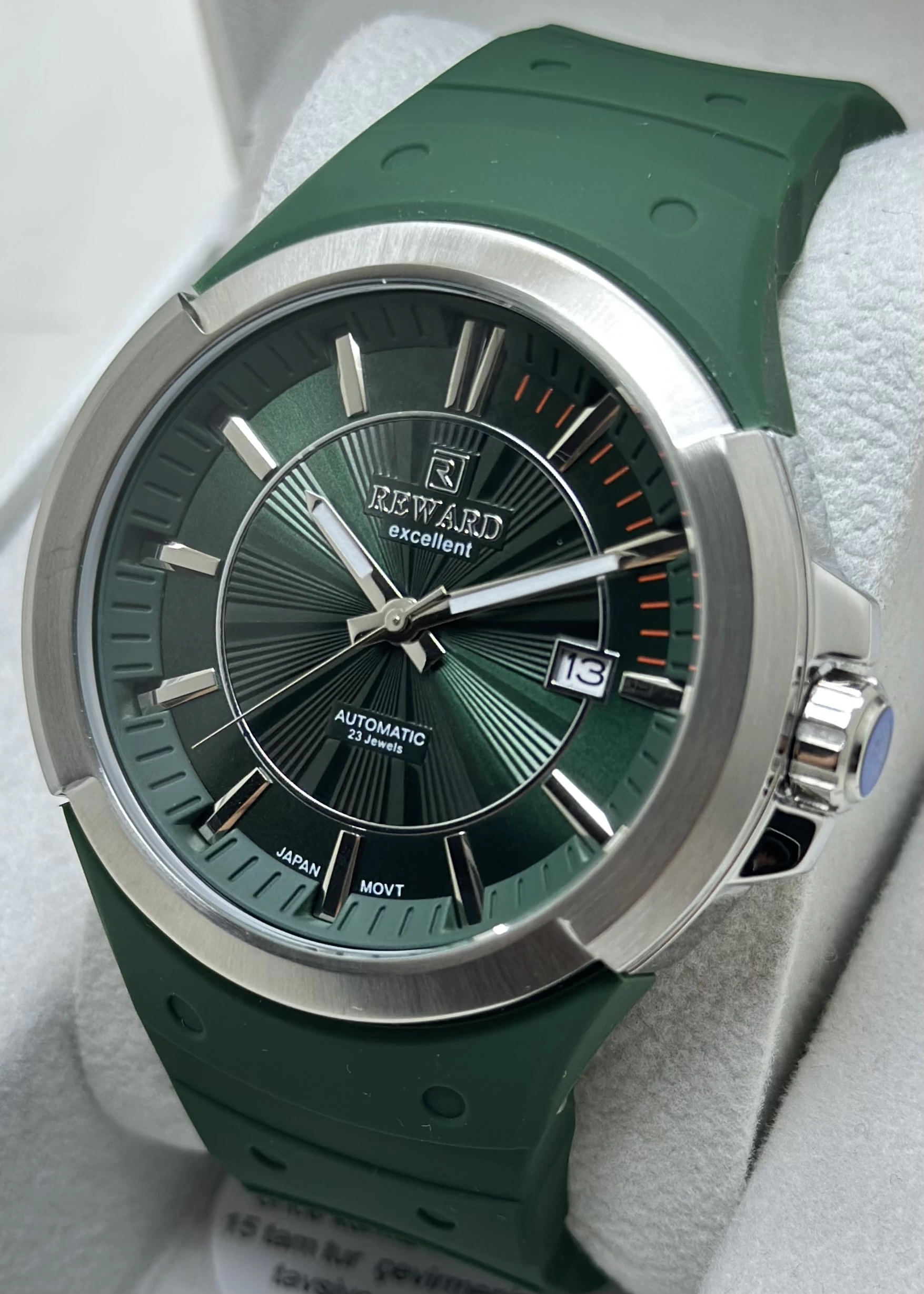 Reward Yeşil Kordon Otomatik Erkek Kol Saati
