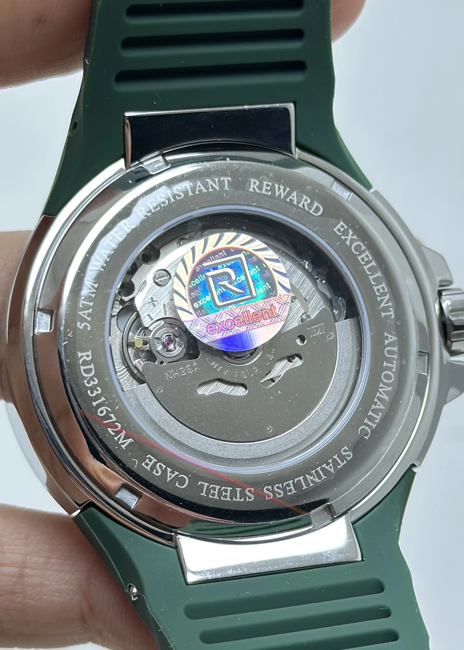 Reward Yeşil Kordon Otomatik Erkek Kol Saati