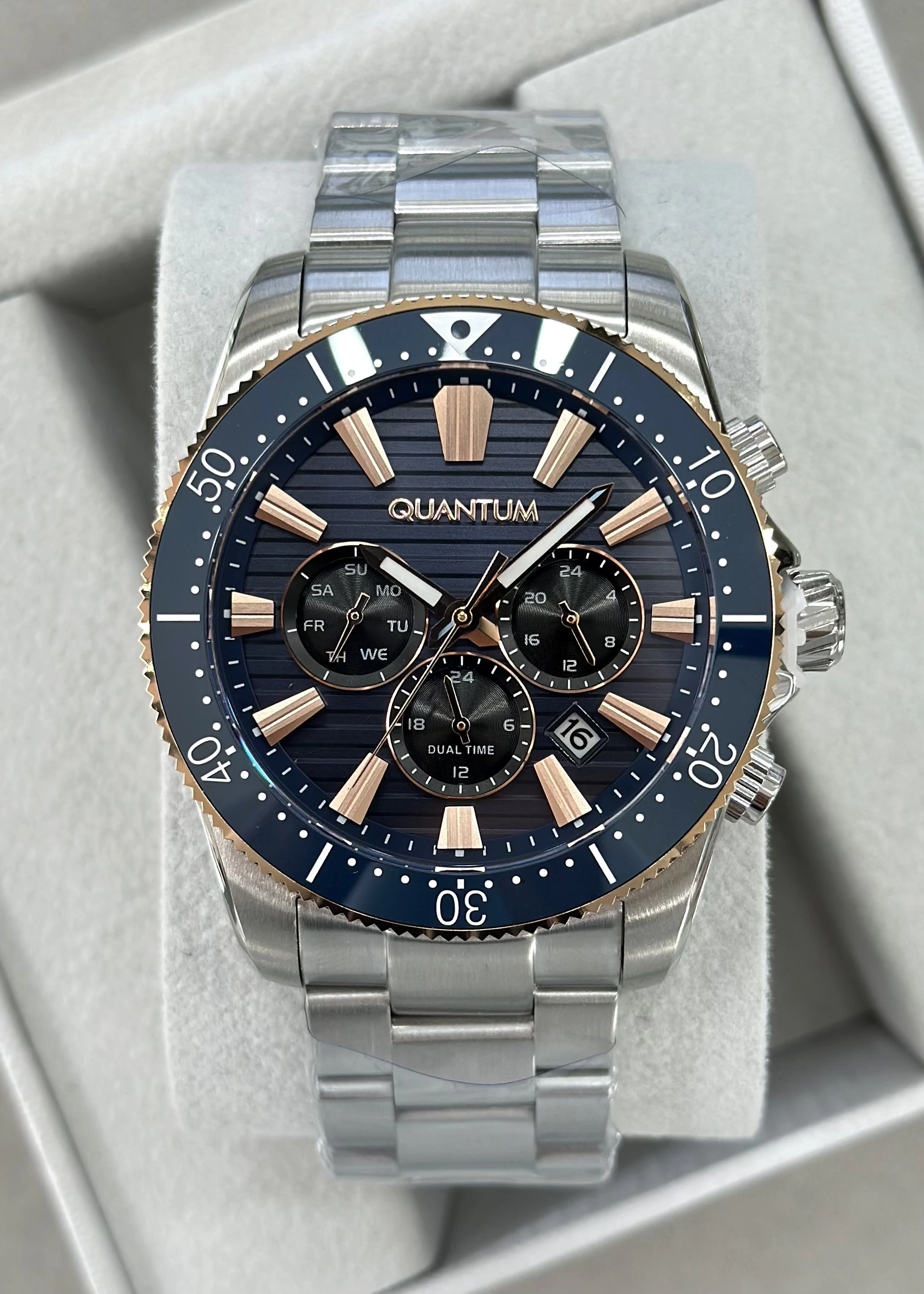 Quantum Orijinal 2 Yıl Garantili Su Geçirmez Çelik Kordon Fonksiyonlu Erkek Kol Saati