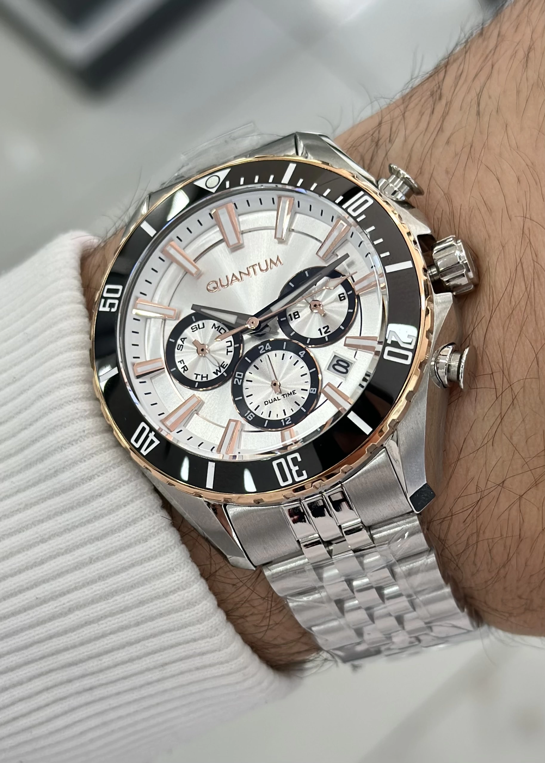 Quantum Çelik Kordon Fonksiyonlu Su Geçirmez Erkek Kol Saati