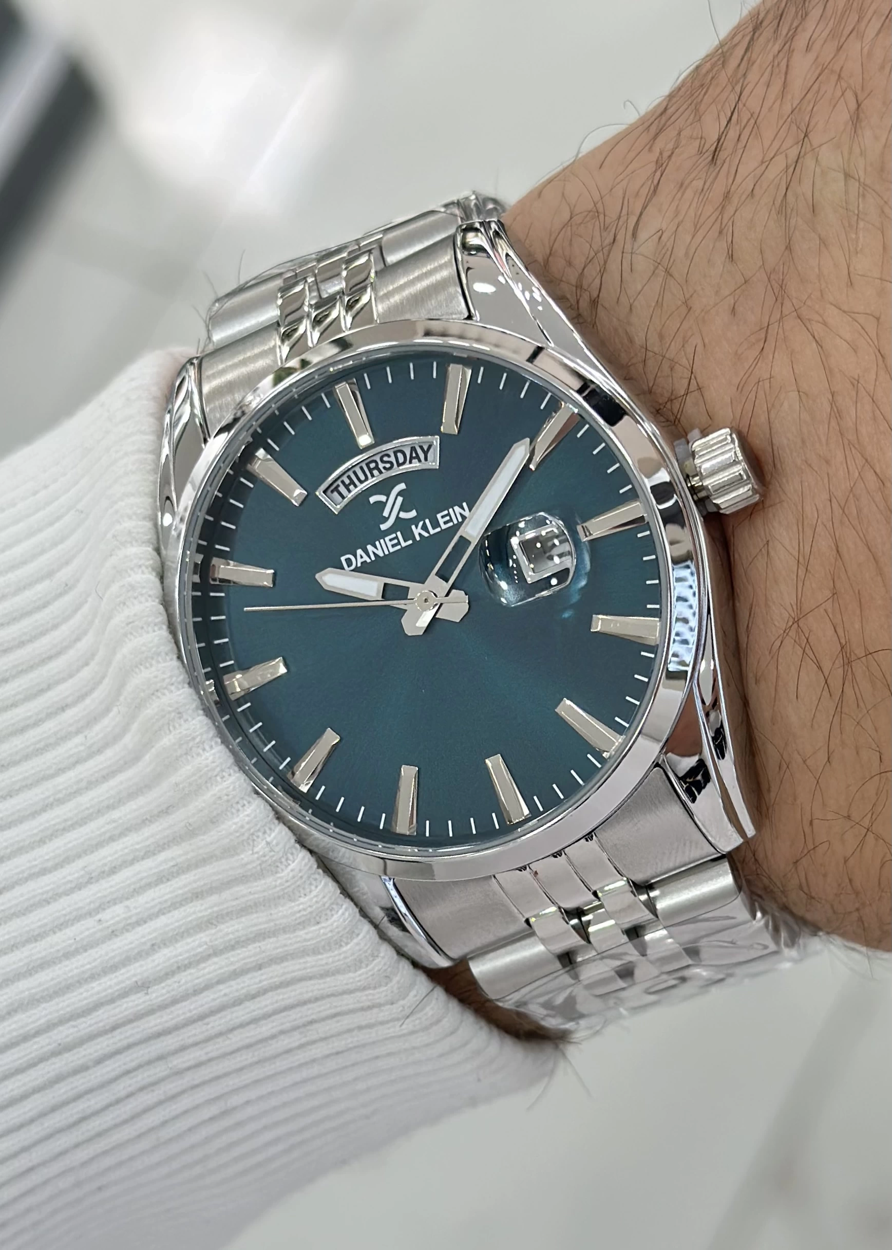 Daniel Klein Paslanmaz Çelik Kordon Takvimli Erkek Kol Saati Su Geçirmez