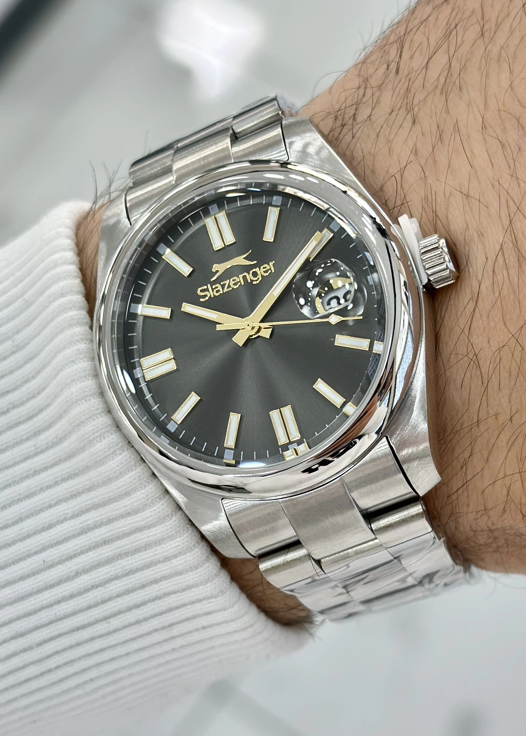 Orijinal 2 Yıl Garantili Su Geçirmez Çelik Kordon Takvimli Erkek Kol Saati