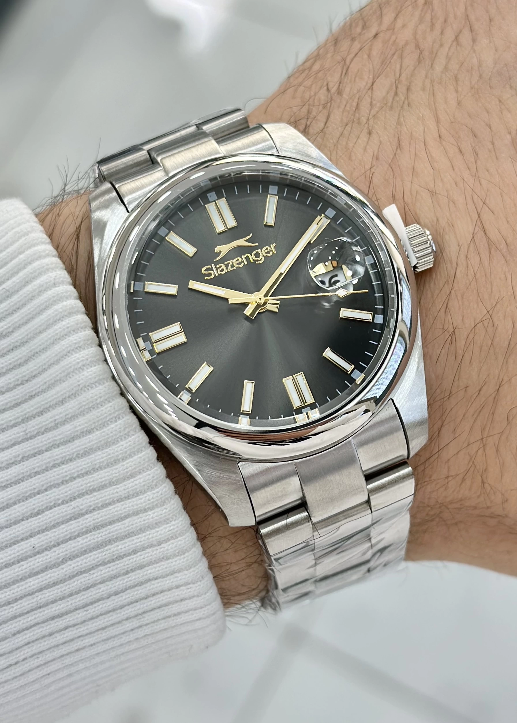 Orijinal 2 Yıl Garantili Su Geçirmez Çelik Kordon Takvimli Erkek Kol Saati