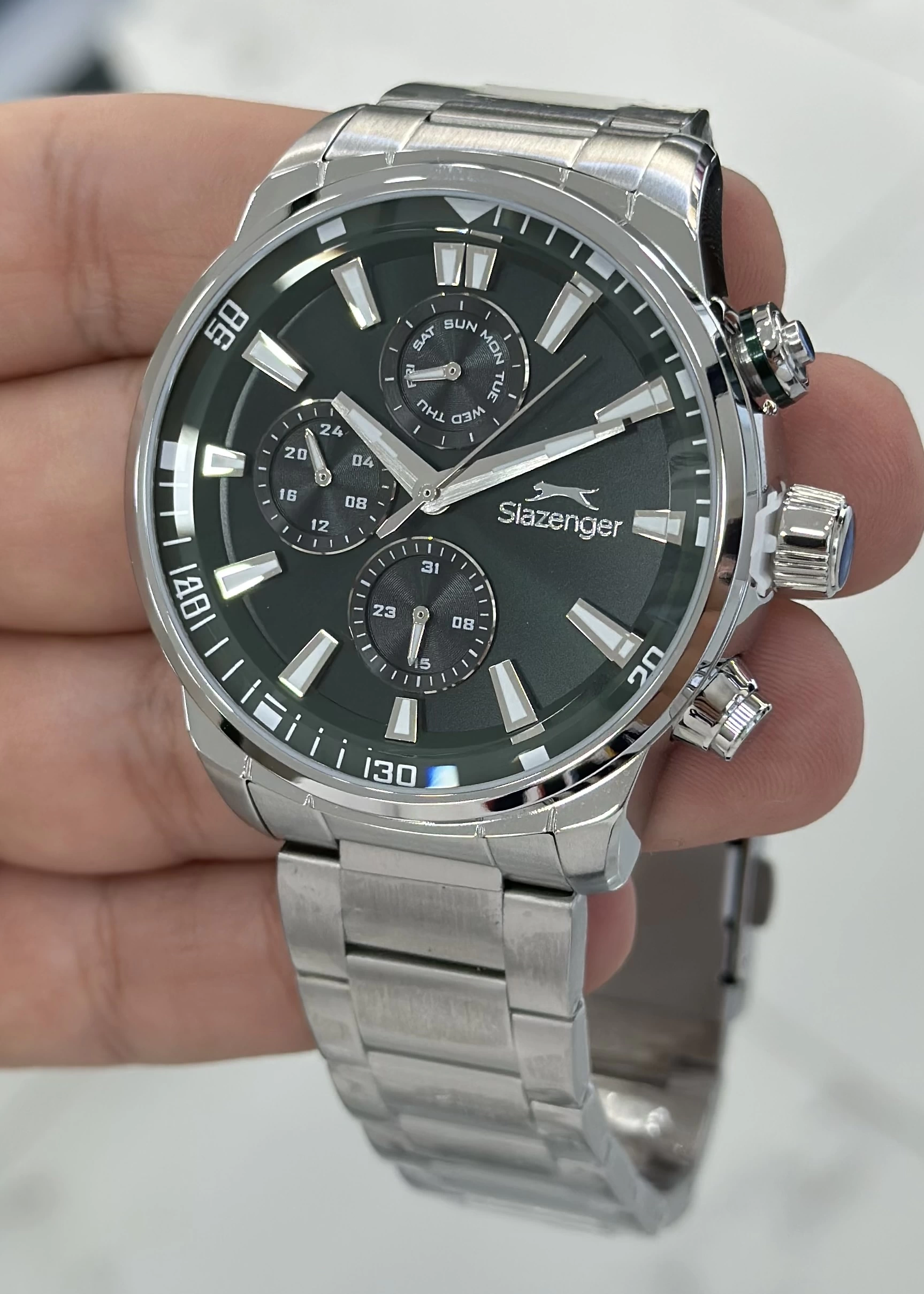 Slazenger Orijinal 2 Yıl Garantili Su Geçirmez Çelik Kordon Fonksiyonlu Erkek Kol Saati