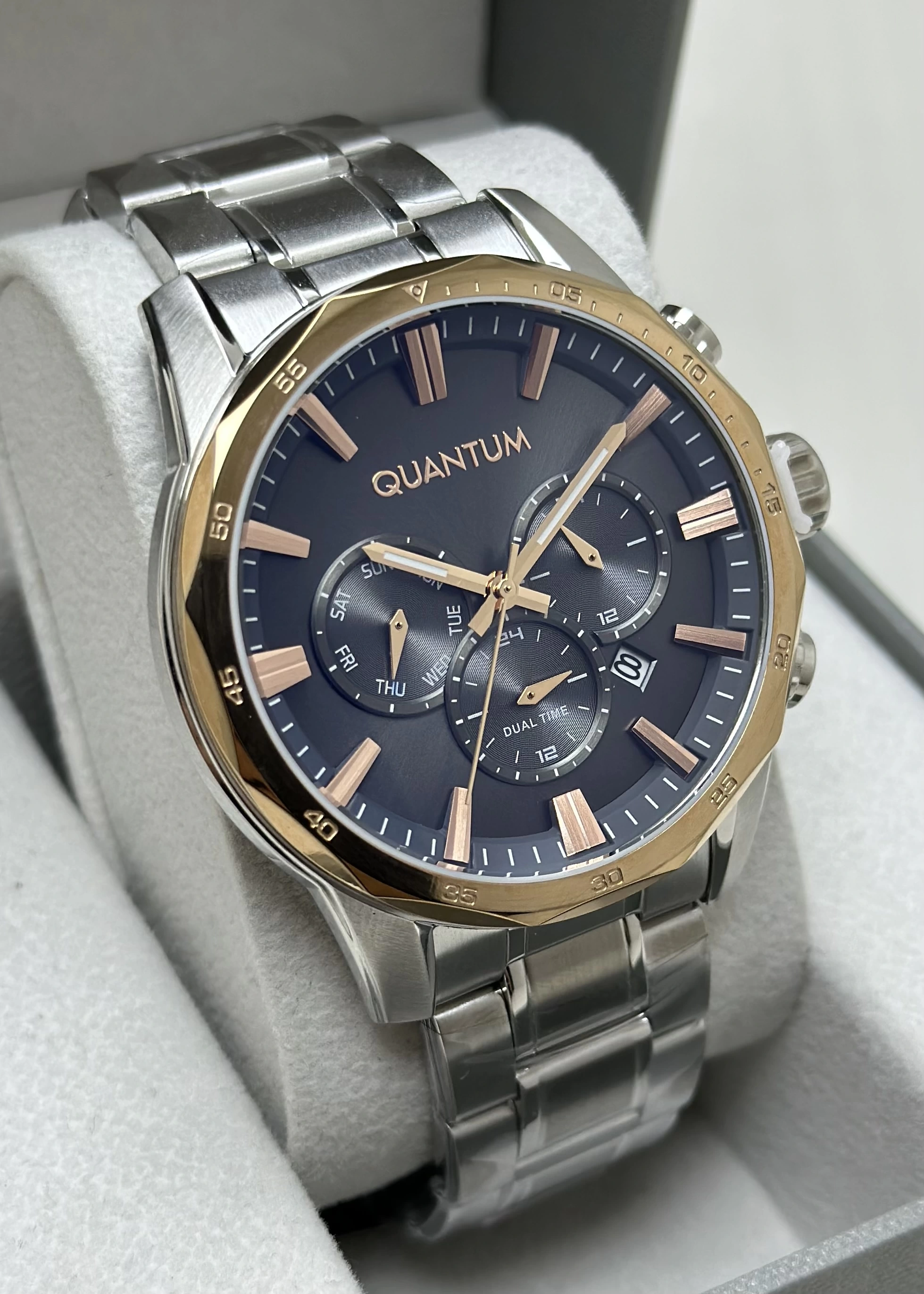 Quantum Orijinal 2 Yıl Garantili Su Geçirmez Çelik Kordon Fonksiyonlu Erkek Kol Saati