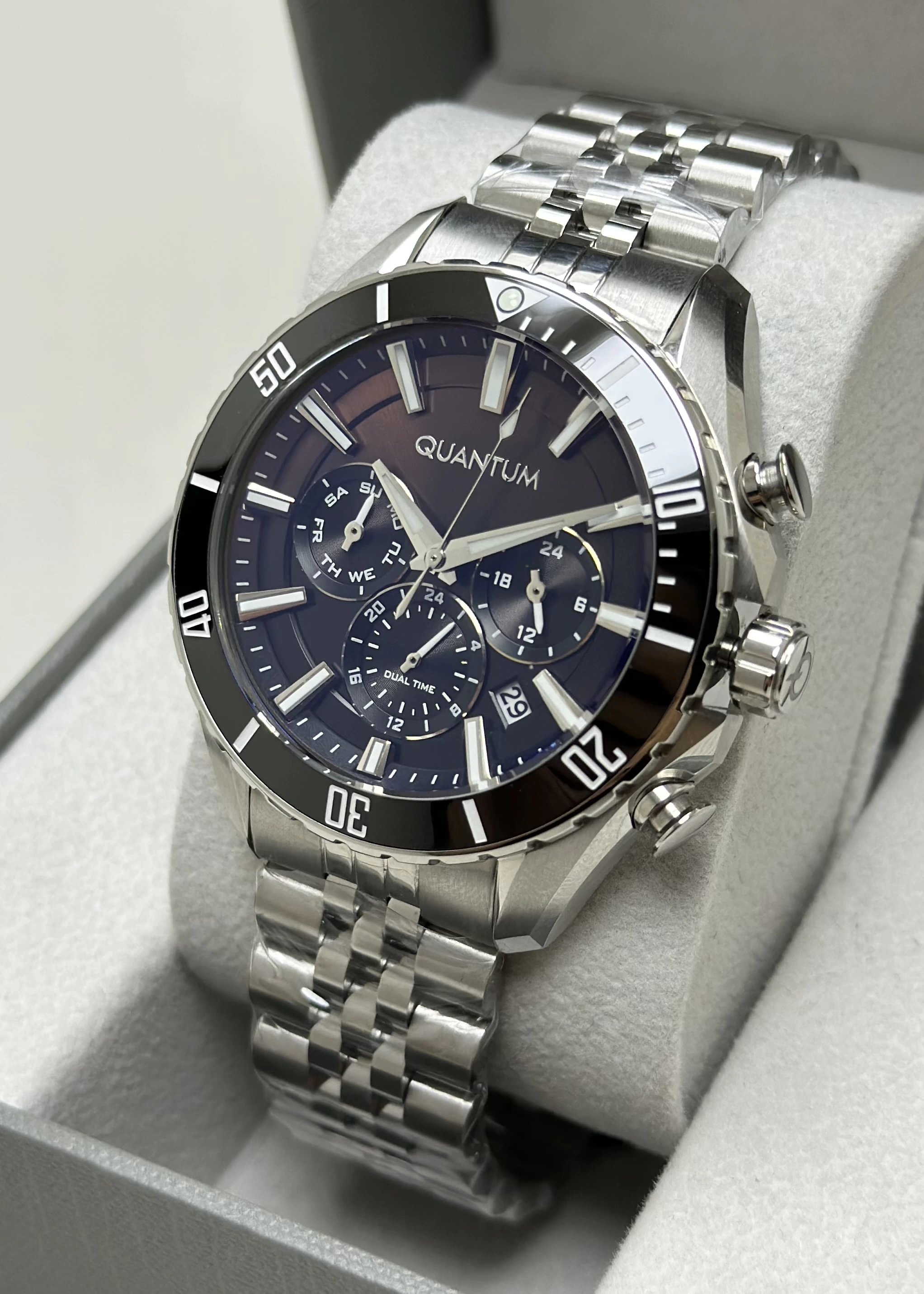 Quantum Orijinal 2 Yıl Garantili Su Geçirmez Çelik Kordon Fonksiyonlu Erkek Kol Saati