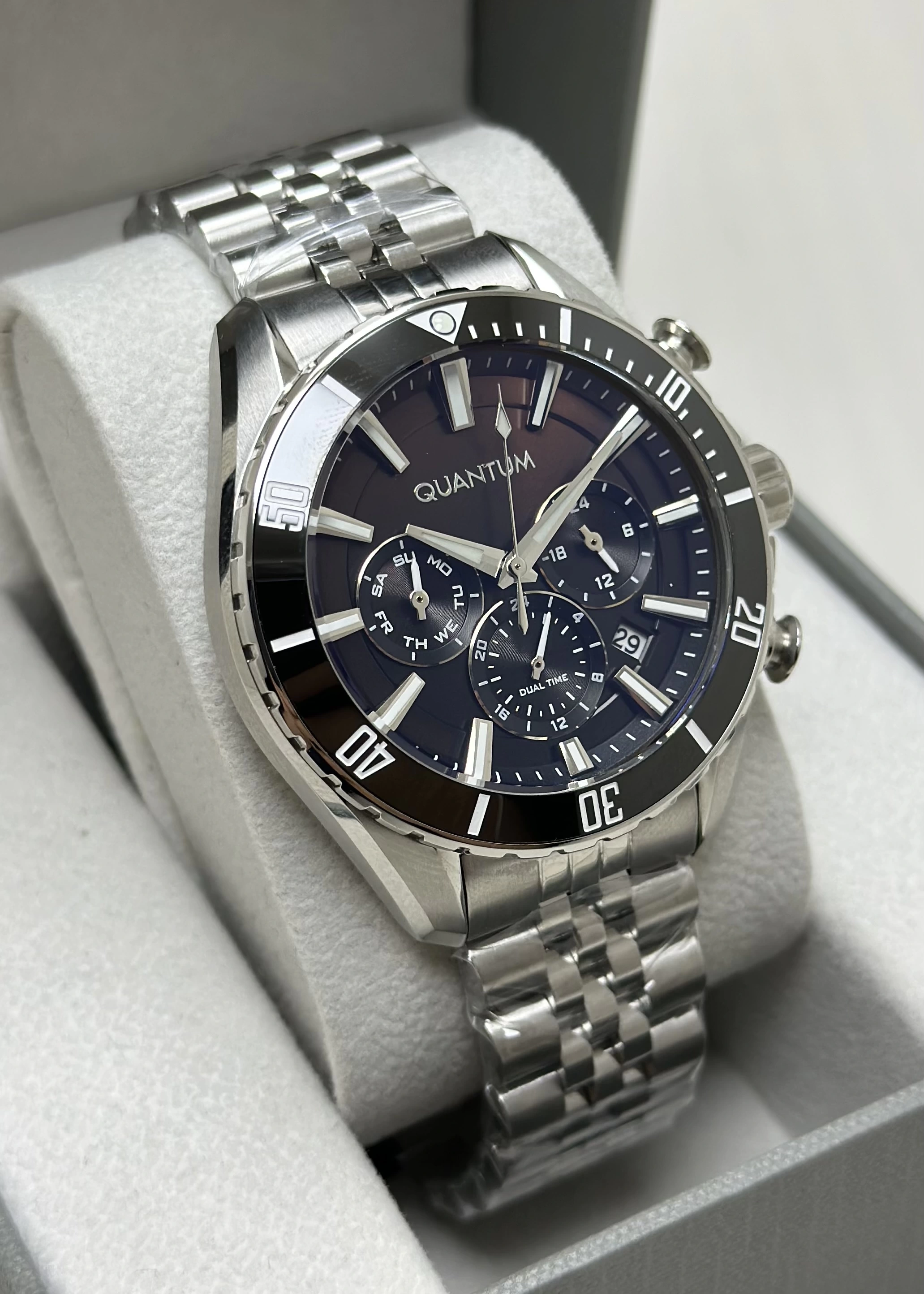 Quantum Orijinal 2 Yıl Garantili Su Geçirmez Çelik Kordon Fonksiyonlu Erkek Kol Saati