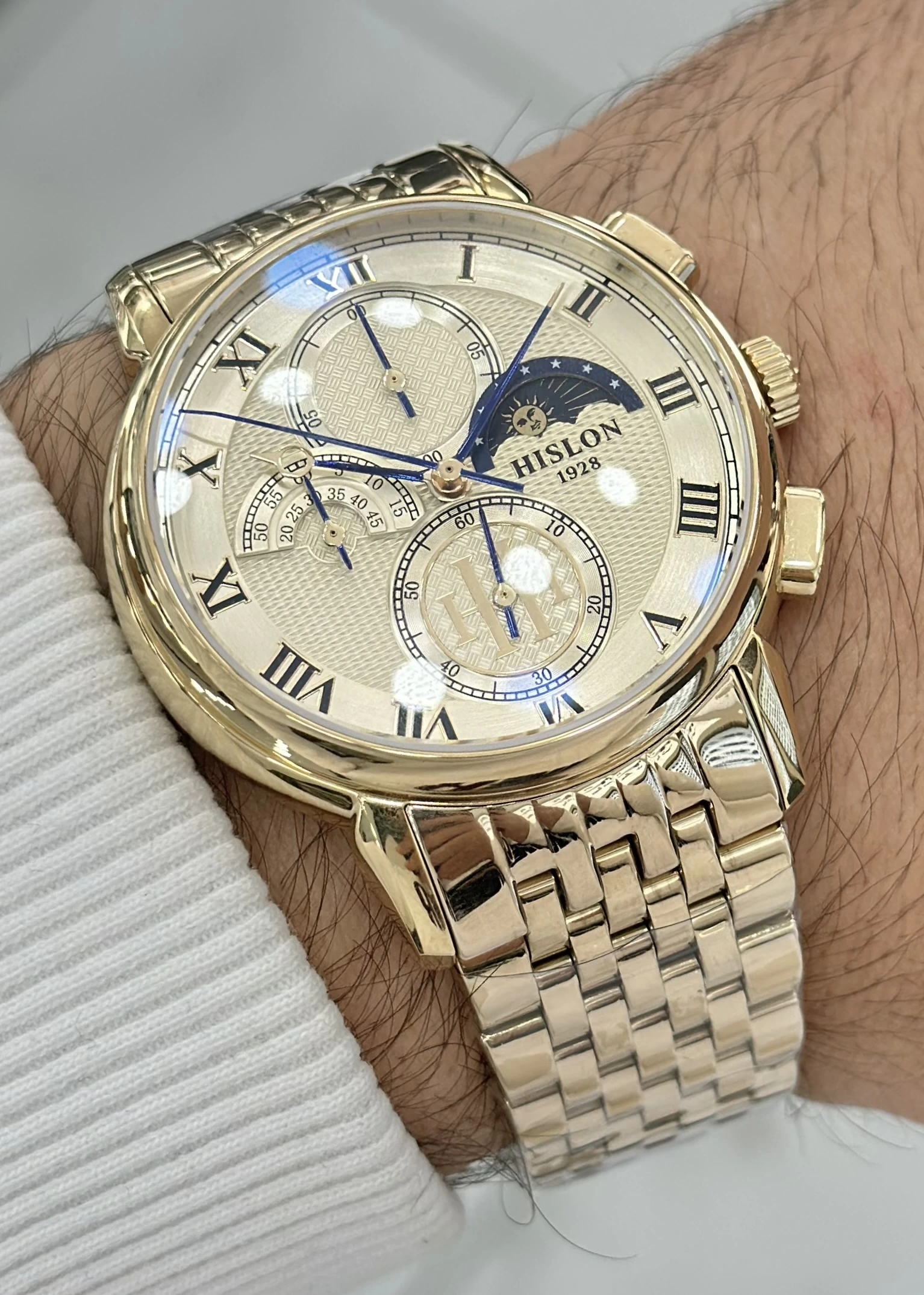 Hislon ILKTM143G-02SG Orijinal Çelik Kordon Erkek Kol Saati