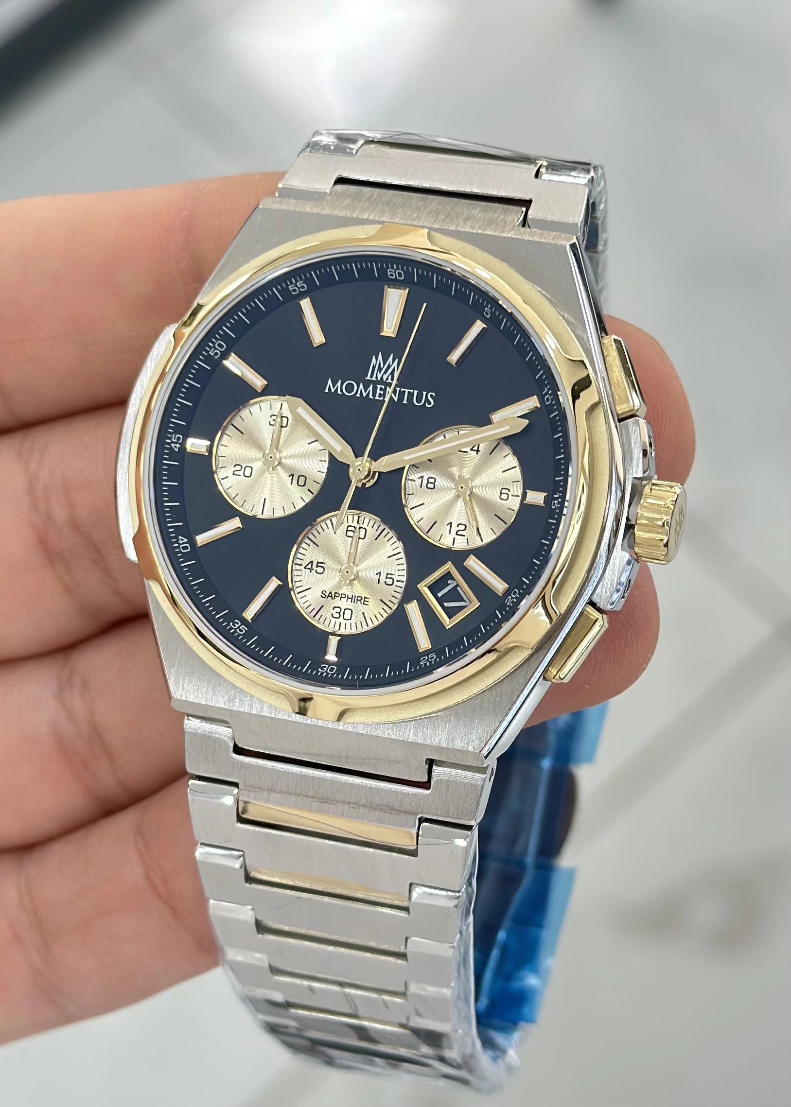 Momentus ILKSM390T-04SG Orijinal Çelik Kordon Erkek Kol Saati