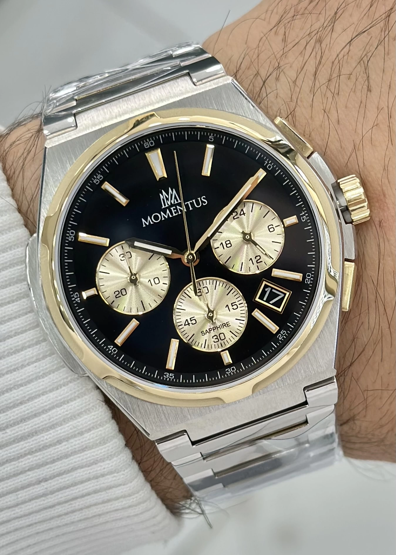 Momentus ILKSM390T-04SG Orijinal Çelik Kordon Erkek Kol Saati