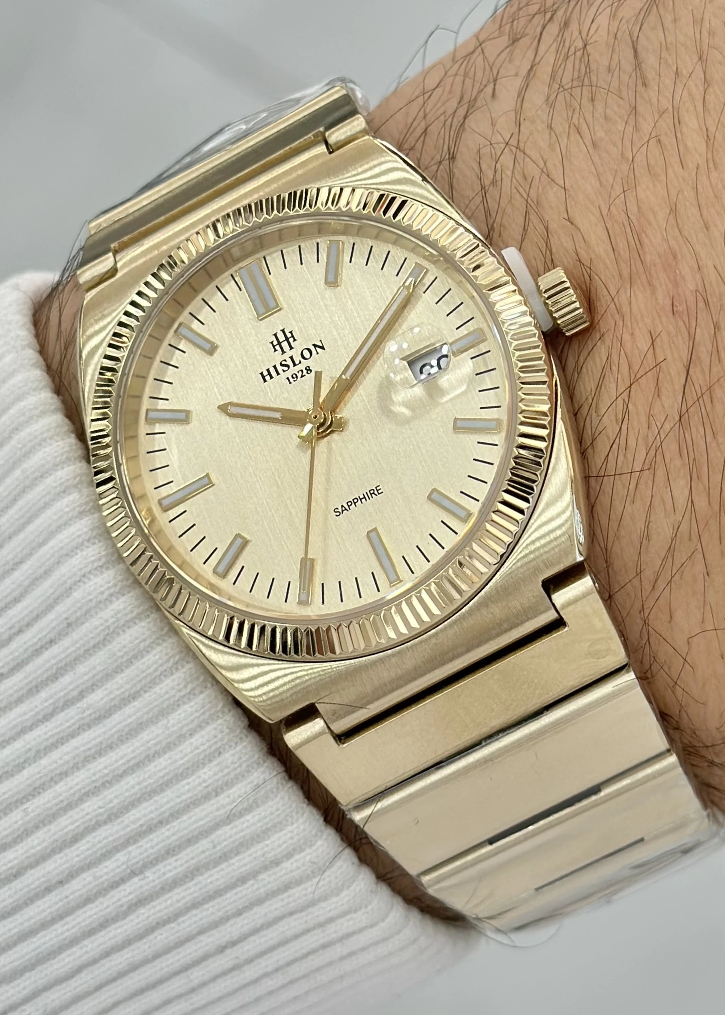 Hislon ILKCL211G-08SG Orijinal Çelik Kordon Erkek Kol Saati