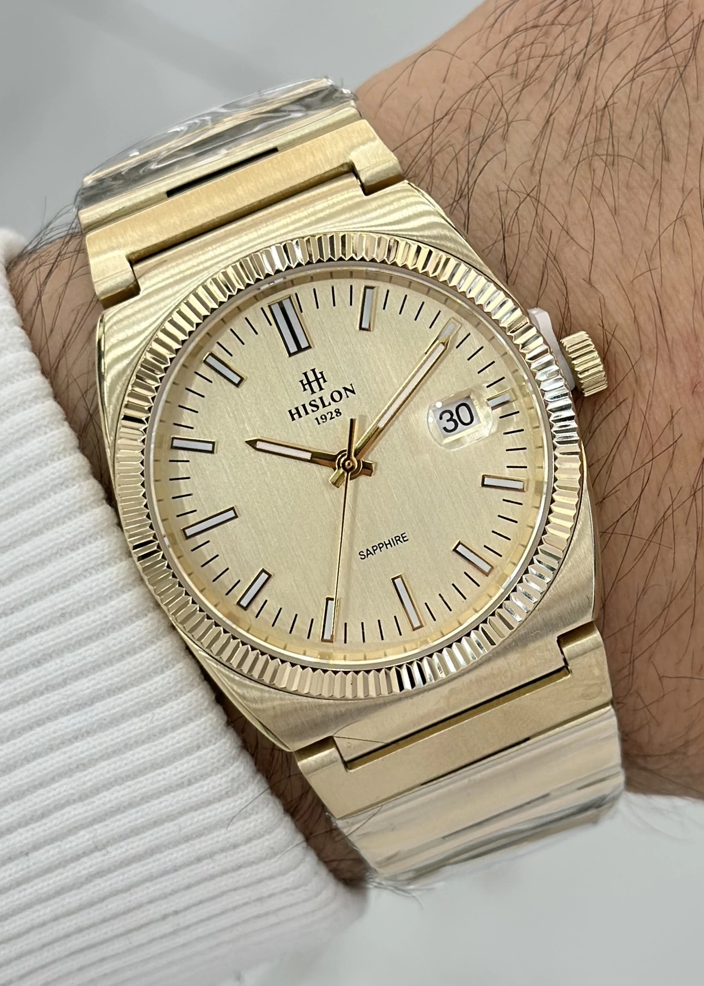 Hislon ILKCL211G-08SG Orijinal Çelik Kordon Erkek Kol Saati