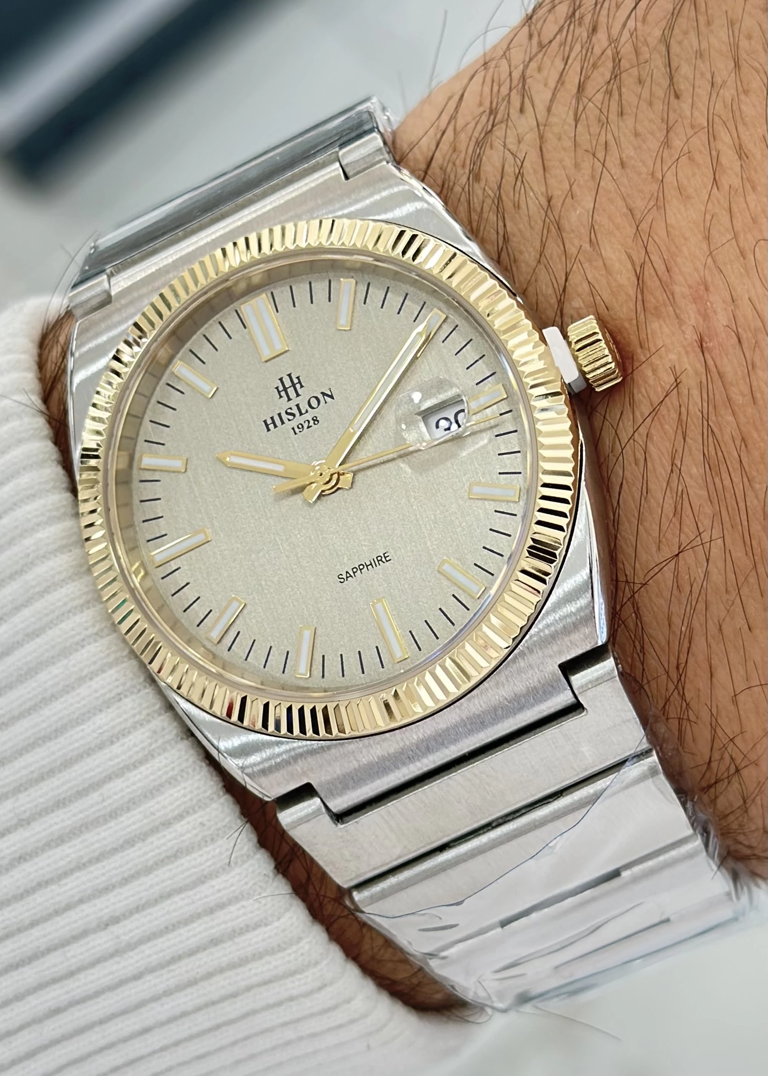 Hislon ILKCL211T-07SG Orijinal Çelik Kordon Erkek Kol Saati