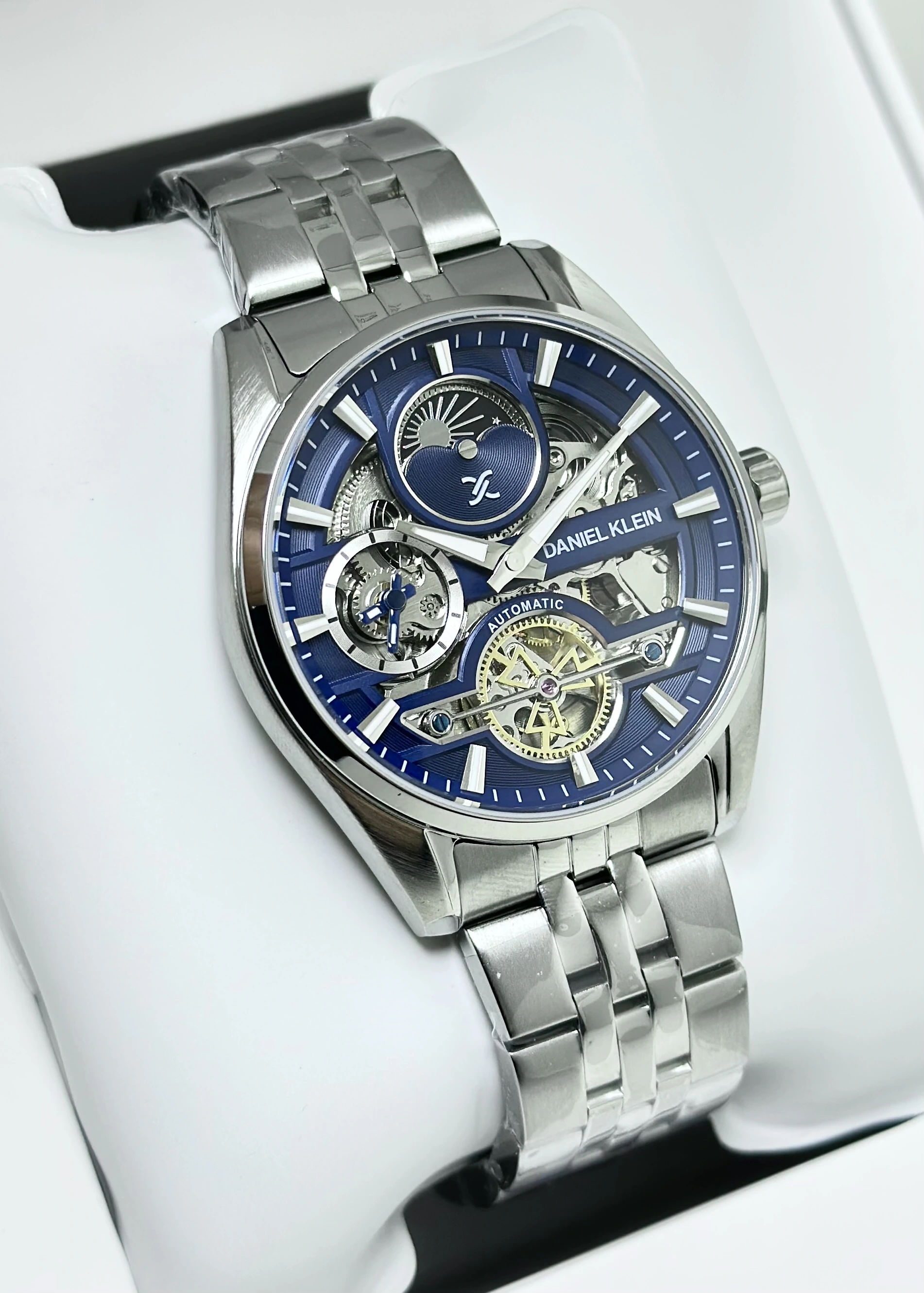 Daniel Klein Orijinal 2 Yıl Garantili Su Geçirmez Metal Kordon Otomatik Erkek Kol Saati ILK14266K4