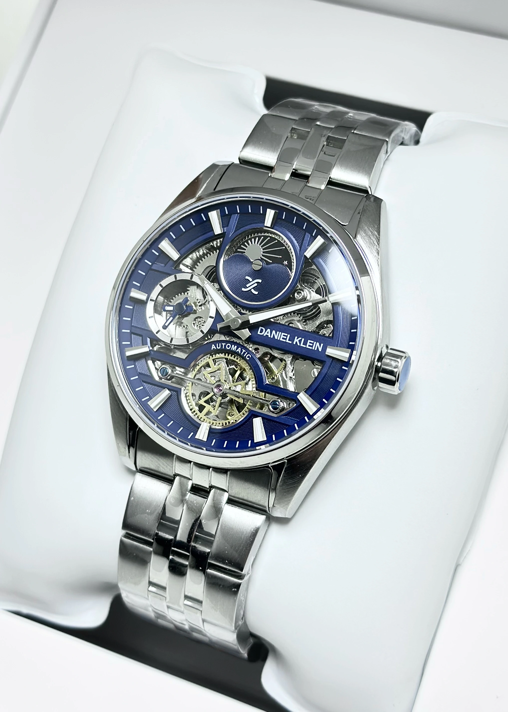 Daniel Klein Orijinal 2 Yıl Garantili Su Geçirmez Metal Kordon Otomatik Erkek Kol Saati ILK14266K4