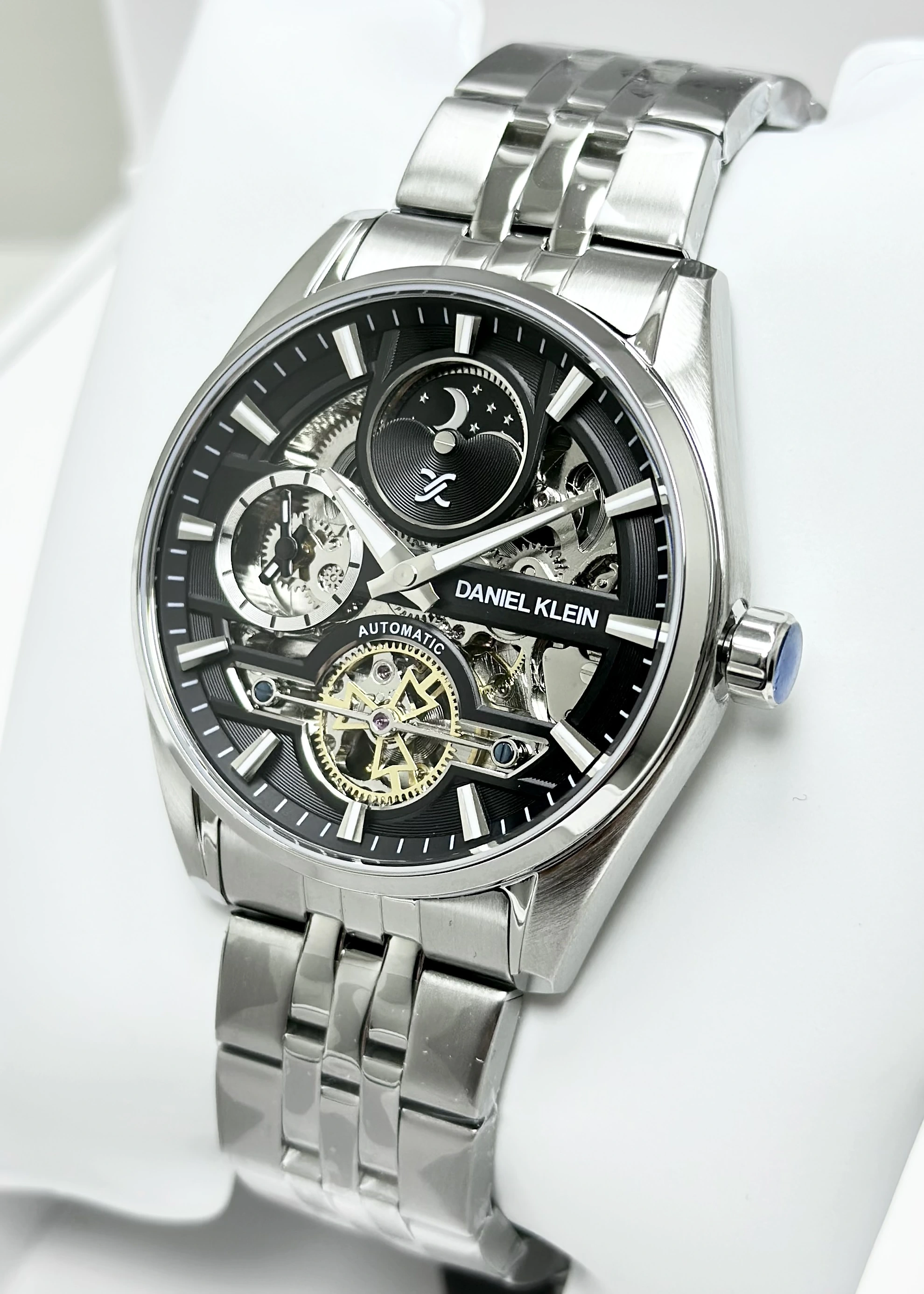 Daniel Klein Orijinal 2 Yıl Garantili Su Geçirmez Metal Kordon Otomatik Erkek Kol Saati ILK14266F2