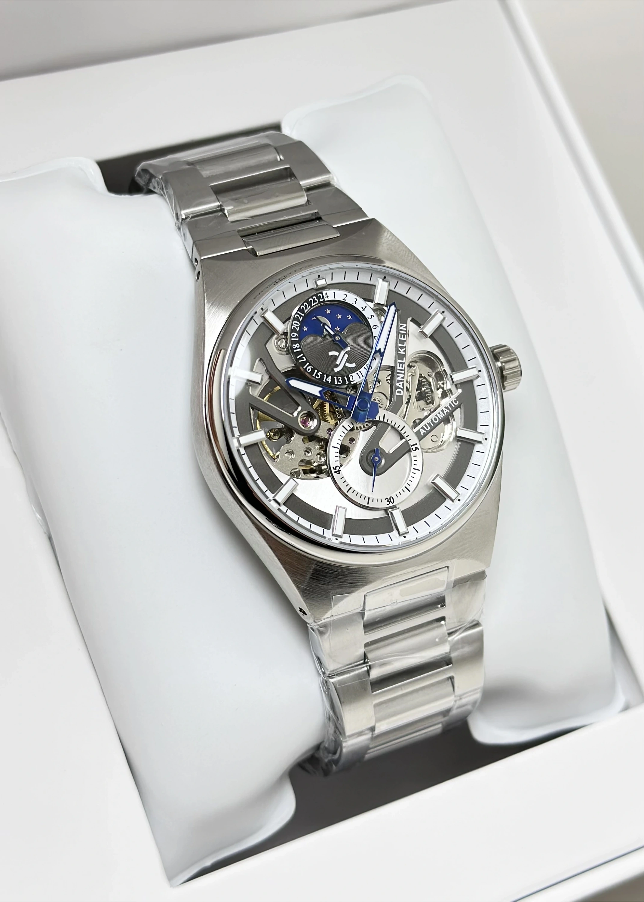 Daniel Klein Orijinal 2 Yıl Garantili Su Geçirmez Metal Kordon Otomatik Erkek Kol Saati ILK14269M1