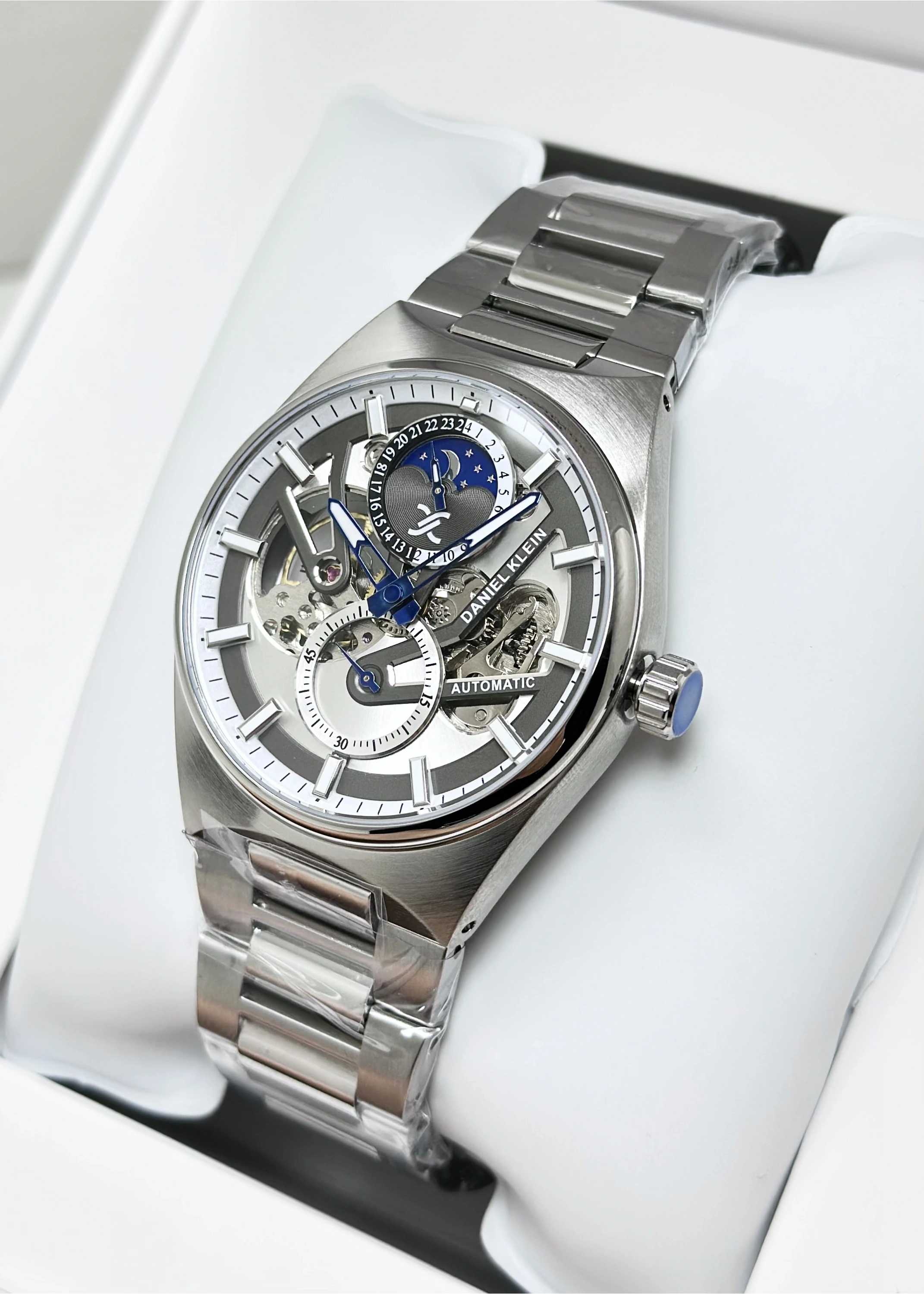 Daniel Klein Orijinal 2 Yıl Garantili Su Geçirmez Metal Kordon Otomatik Erkek Kol Saati ILK14269M1