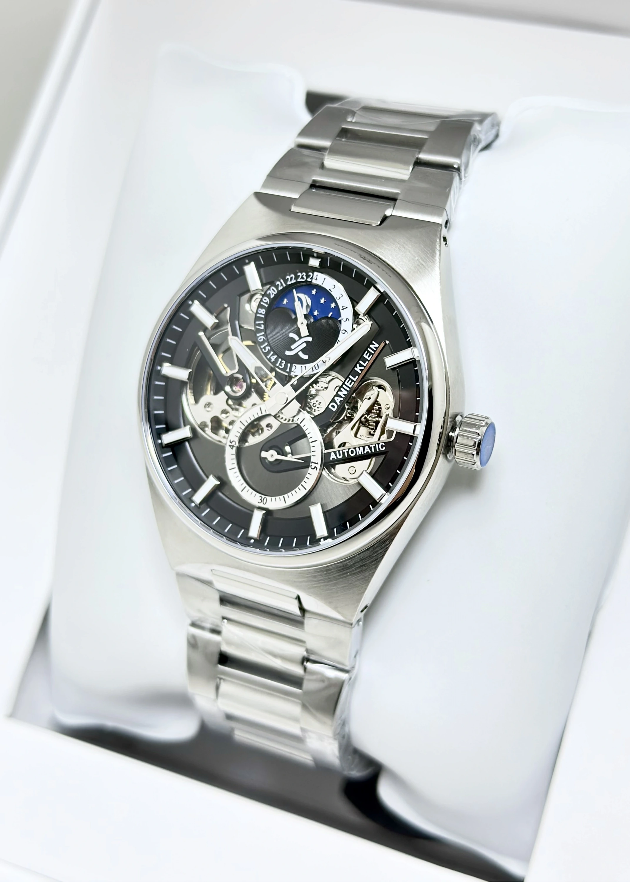 Daniel Klein Orijinal 2 Yıl Garantili Su Geçirmez Metal Kordon Otomatik Erkek Kol Saati ILK14269J4