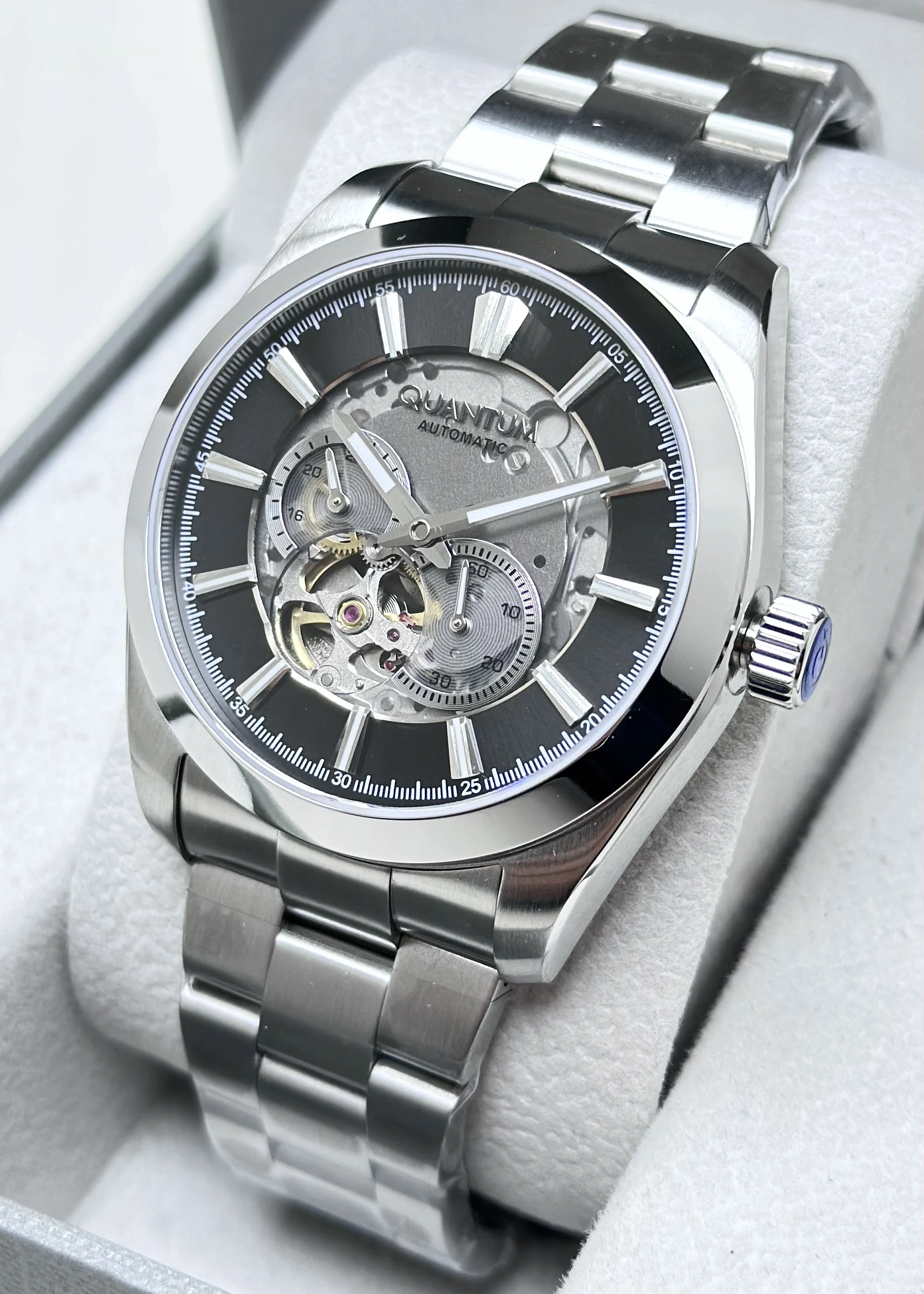 Quantum Otomatik Çelik Kordon Su Geçirmez Erkek Kol Saati