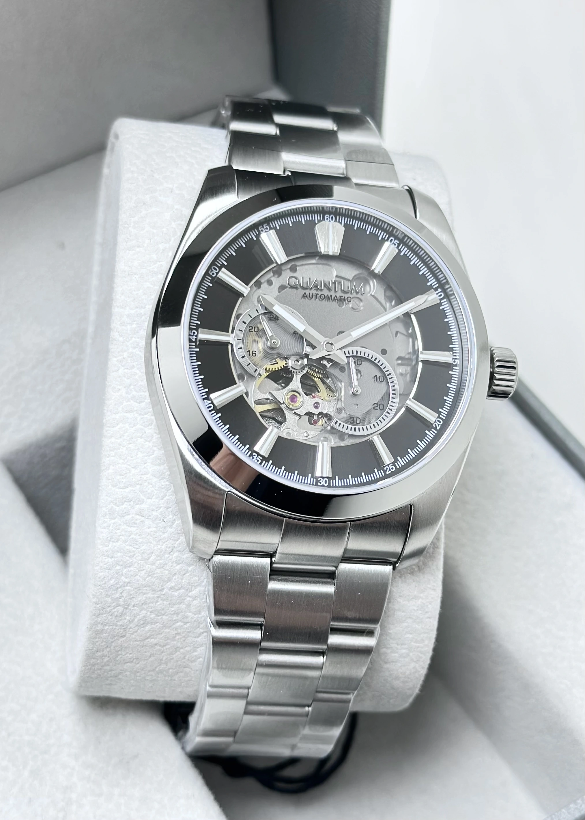 Quantum Otomatik Çelik Kordon Su Geçirmez Erkek Kol Saati