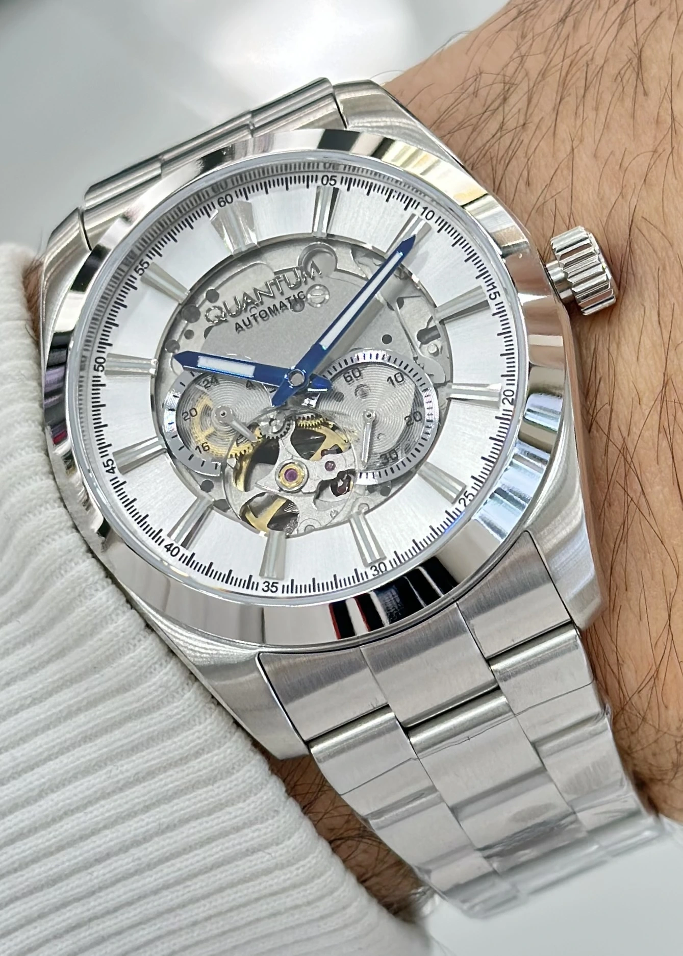 Quantum Otomatik Çelik Kordon Su Geçirmez Erkek Kol Saati