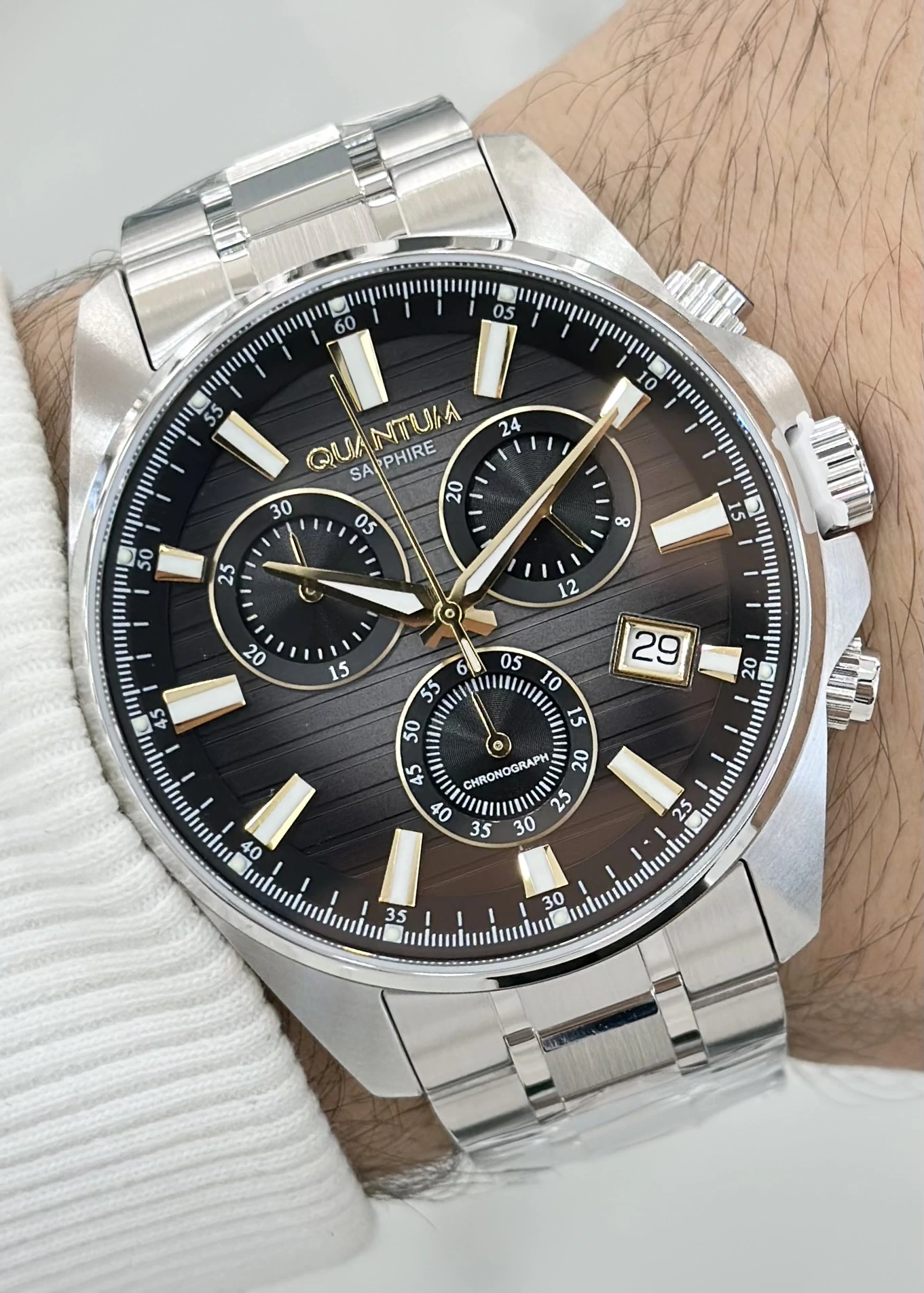 Quantum Orijinal 2 Yıl Garantili Su Geçirmez Çelik Kordon Fonksiyonlu Erkek Kol Saati