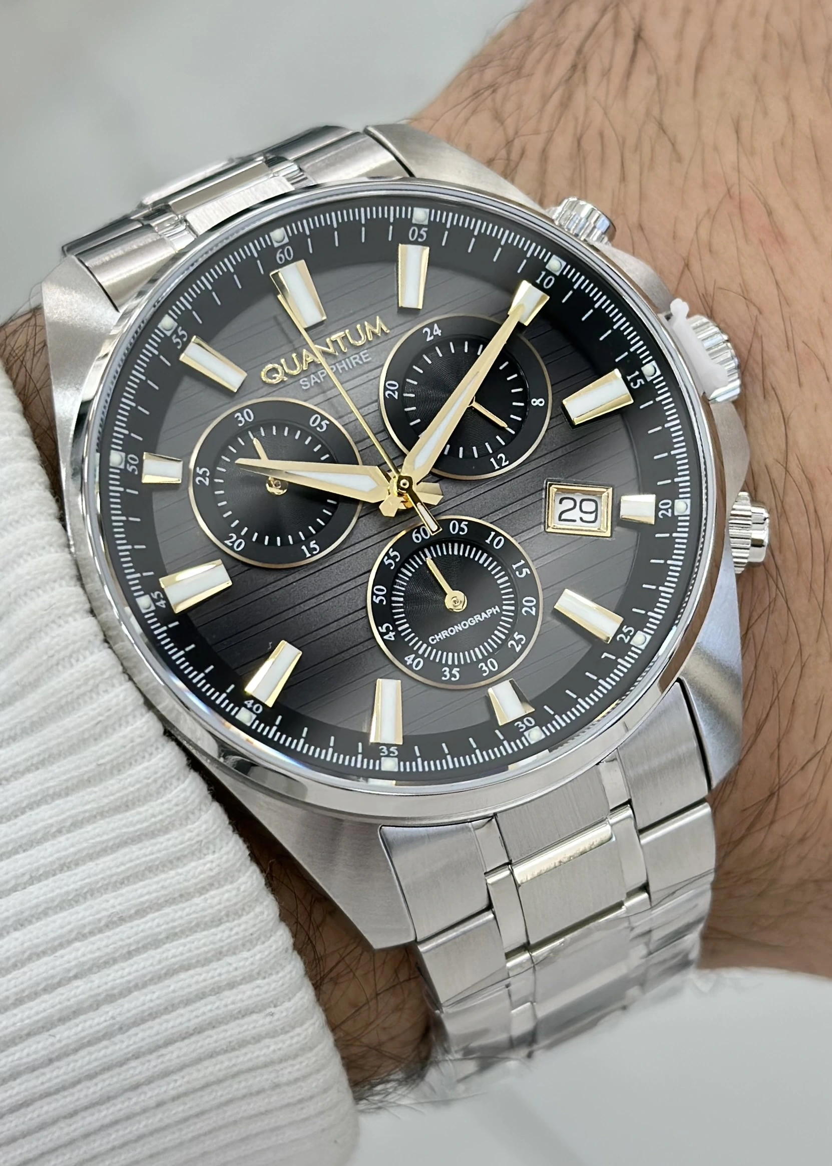 Quantum Orijinal 2 Yıl Garantili Su Geçirmez Çelik Kordon Fonksiyonlu Erkek Kol Saati