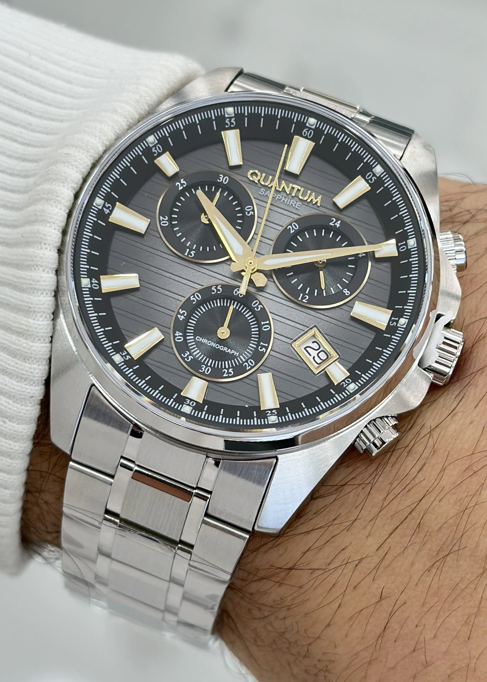 Quantum Orijinal 2 Yıl Garantili Su Geçirmez Çelik Kordon Fonksiyonlu Erkek Kol Saati