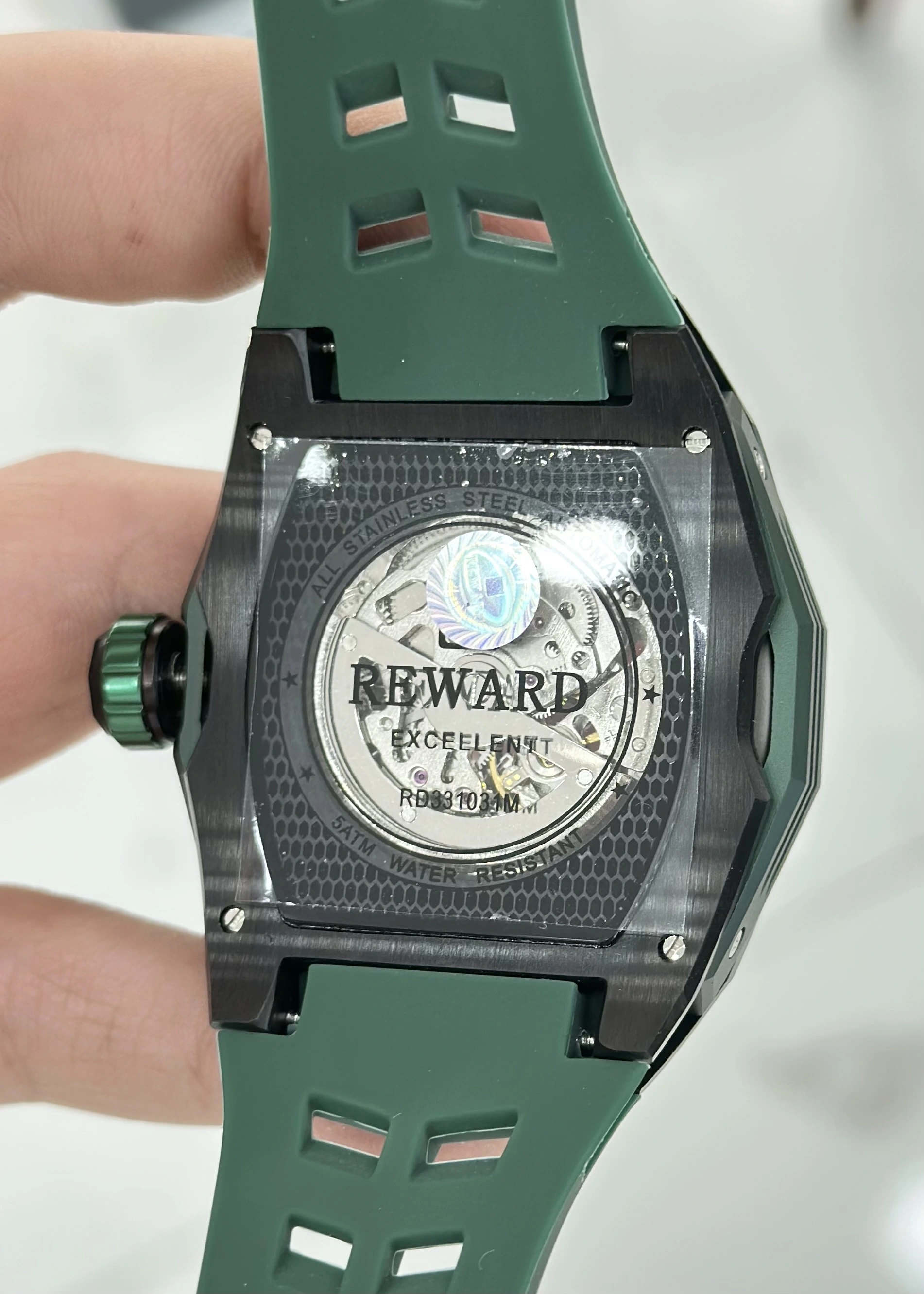 Reward Silikon Kordon Otomatik Erkek Kol Saati Su Geçirmez 2 Yıl Garantili