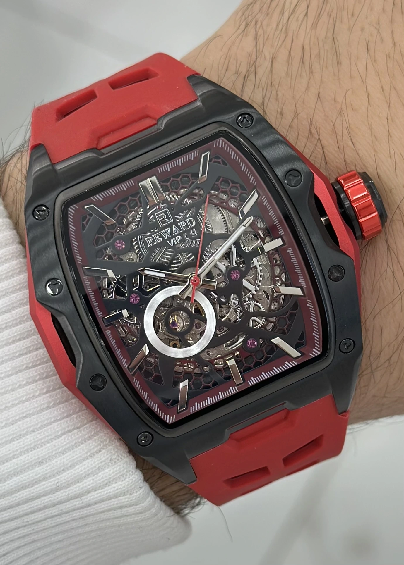 Reward Silikon Kordon Otomatik Erkek Kol Saati Su Geçirmez 2 Yıl Garantili