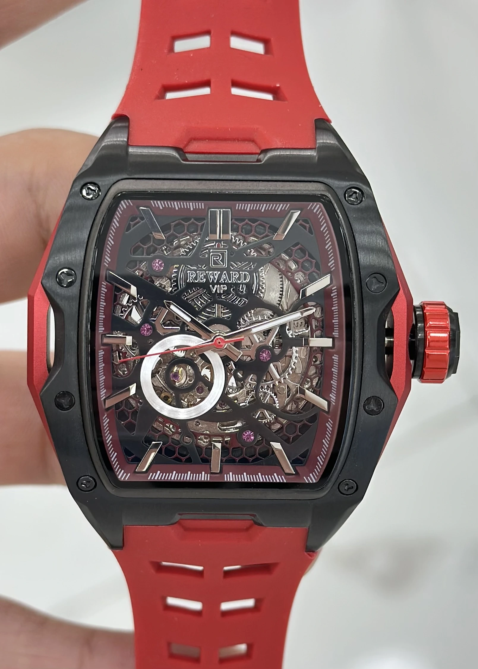 Reward Silikon Kordon Otomatik Erkek Kol Saati Su Geçirmez 2 Yıl Garantili