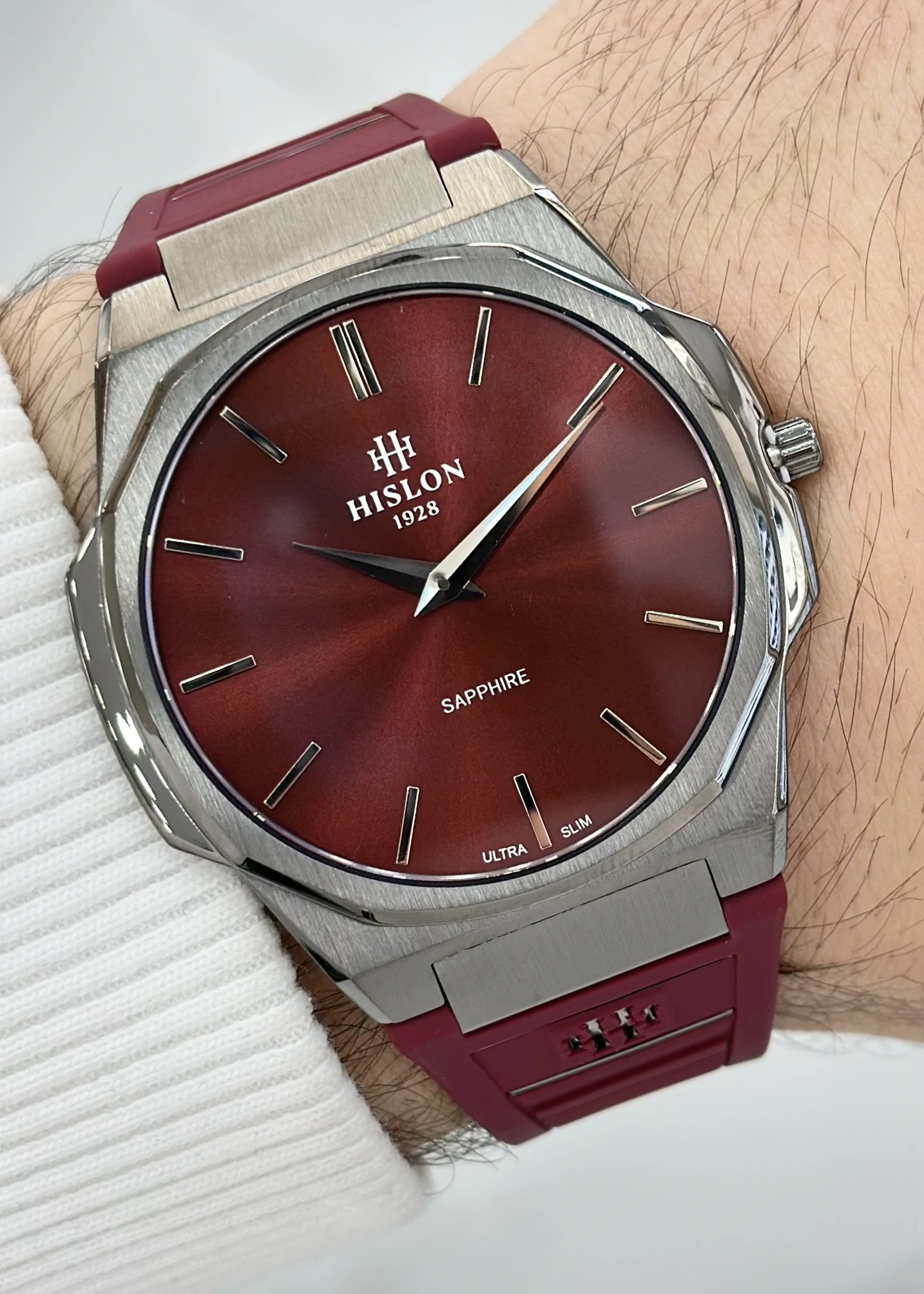Hislon Orijinal Silikon Kordon Ultra Slim Erkek Kol Saati ILKCL127T-14KN